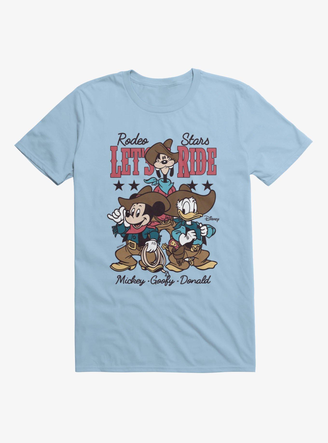 Disney Mickey Mouse Rodeo Let's Ride Mickey Goofy Donald T-Shirt, , hi-res