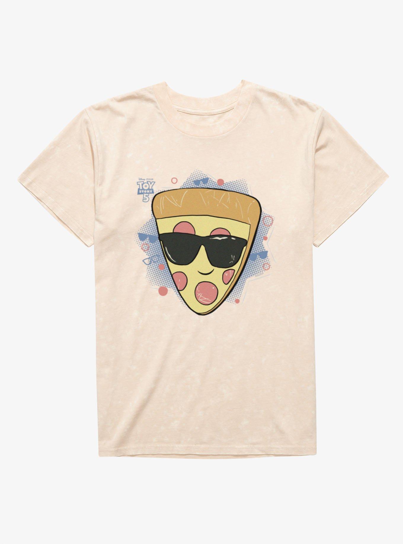 Disney Pixar Toy Story 5 Pizza With Sunglasses Pepperoni Explosion Mineral Wash T-Shirt, , hi-res