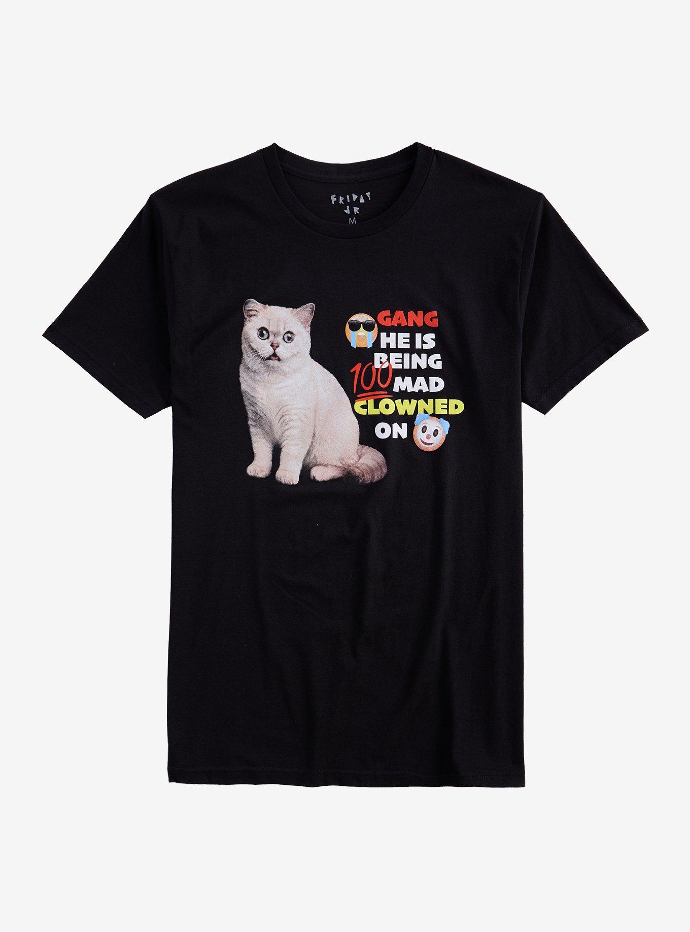 Cat Clowned On T-Shirt By Friday Jr.