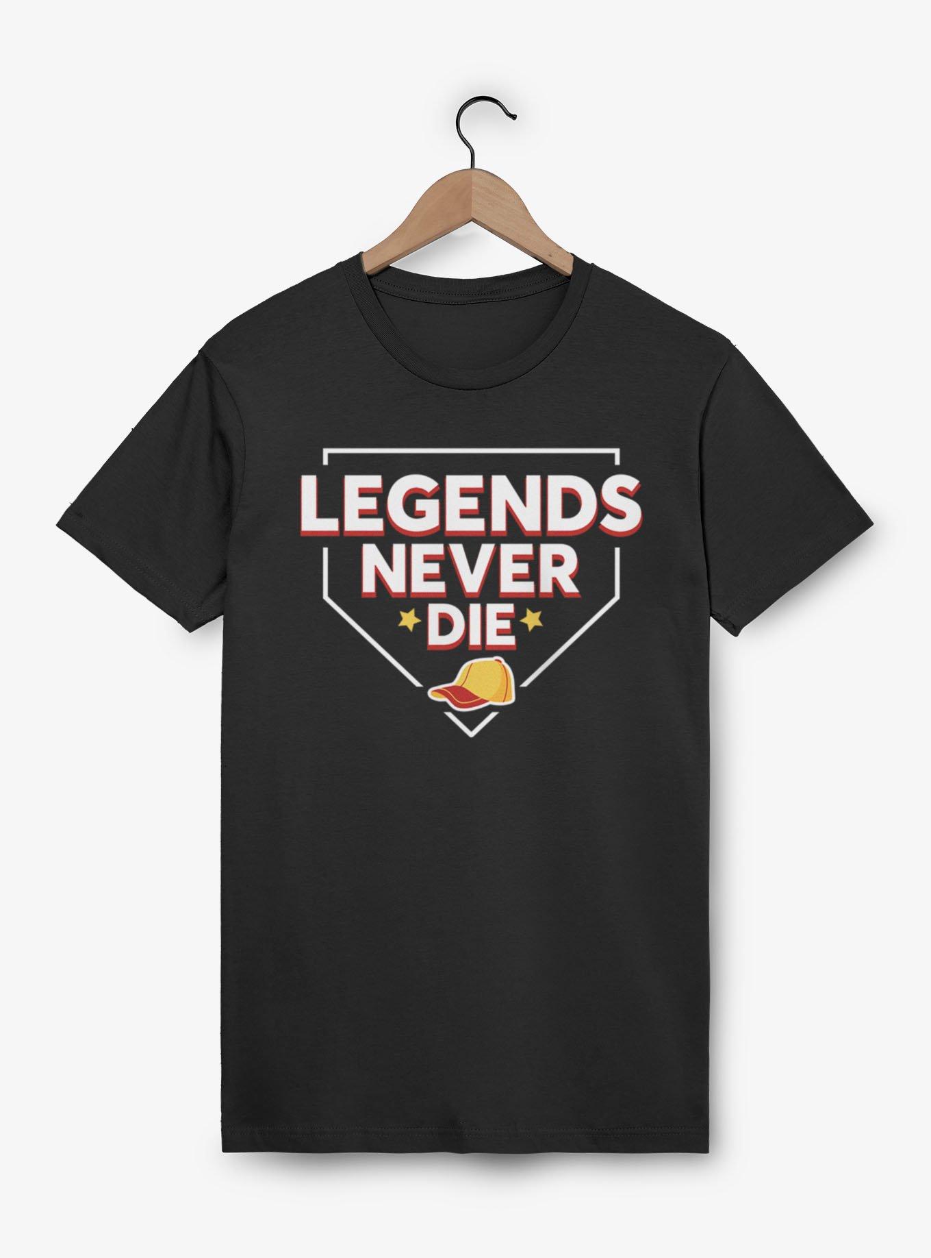 The Sandlot Legends Never Dies Home Plate Outline Mens T-Shirt, , hi-res