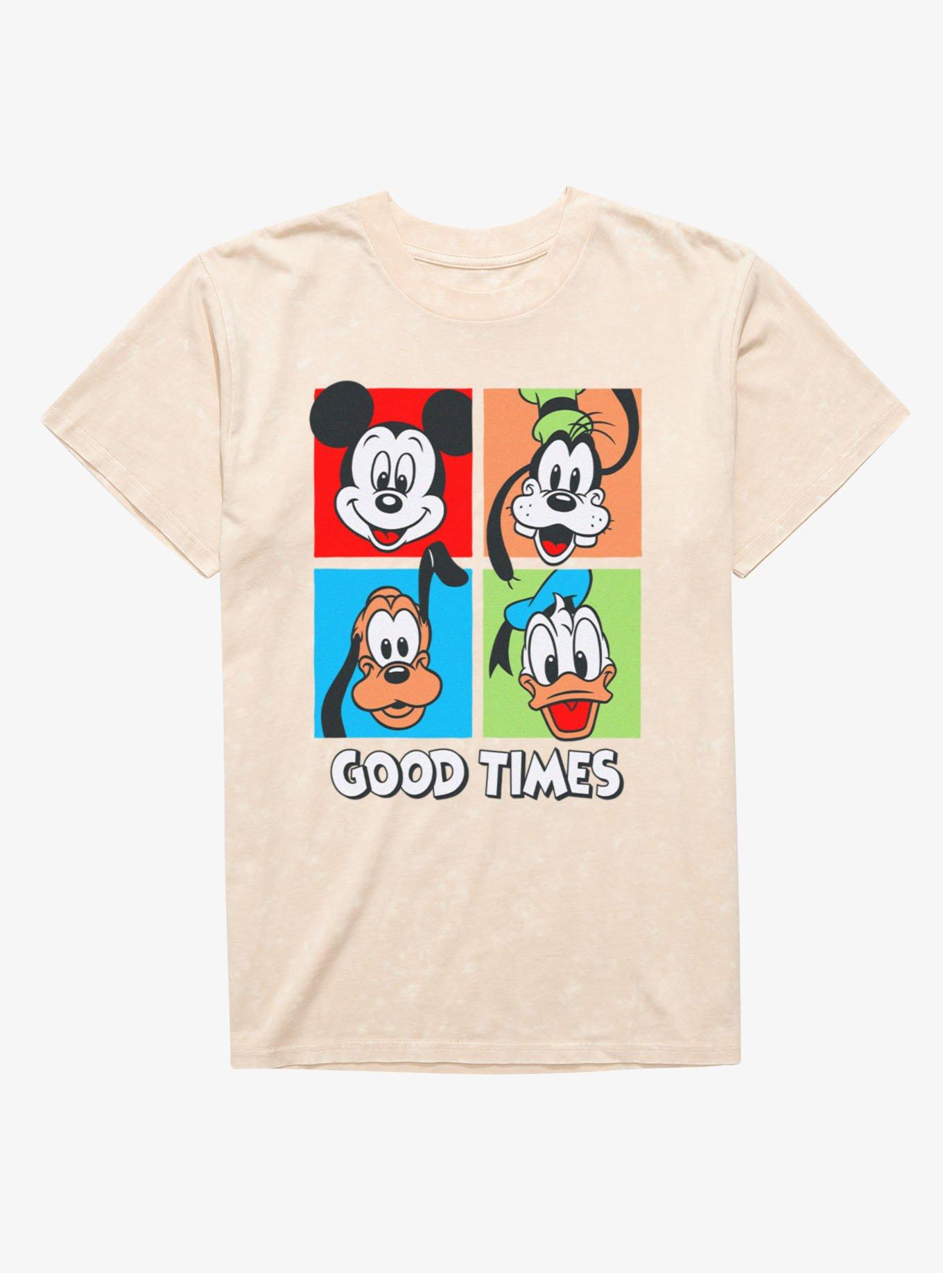 Disney Mickey Mouse Good Times Squares Donald Goofy Pluto T-Shirt, , hi-res