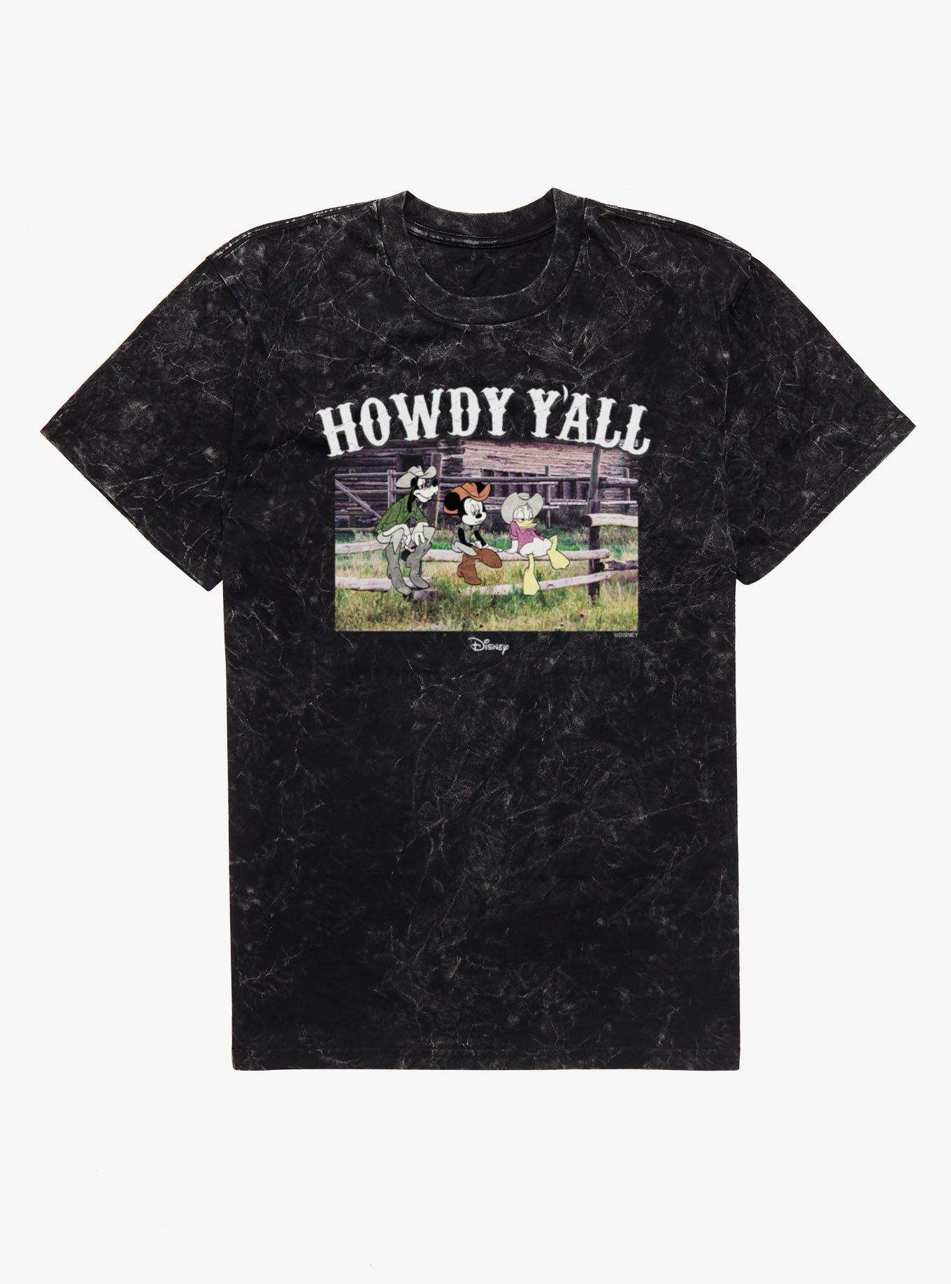 Disney Mickey Mouse Howdy Yall Fence Post Photo Groupshot T-Shirt, , hi-res