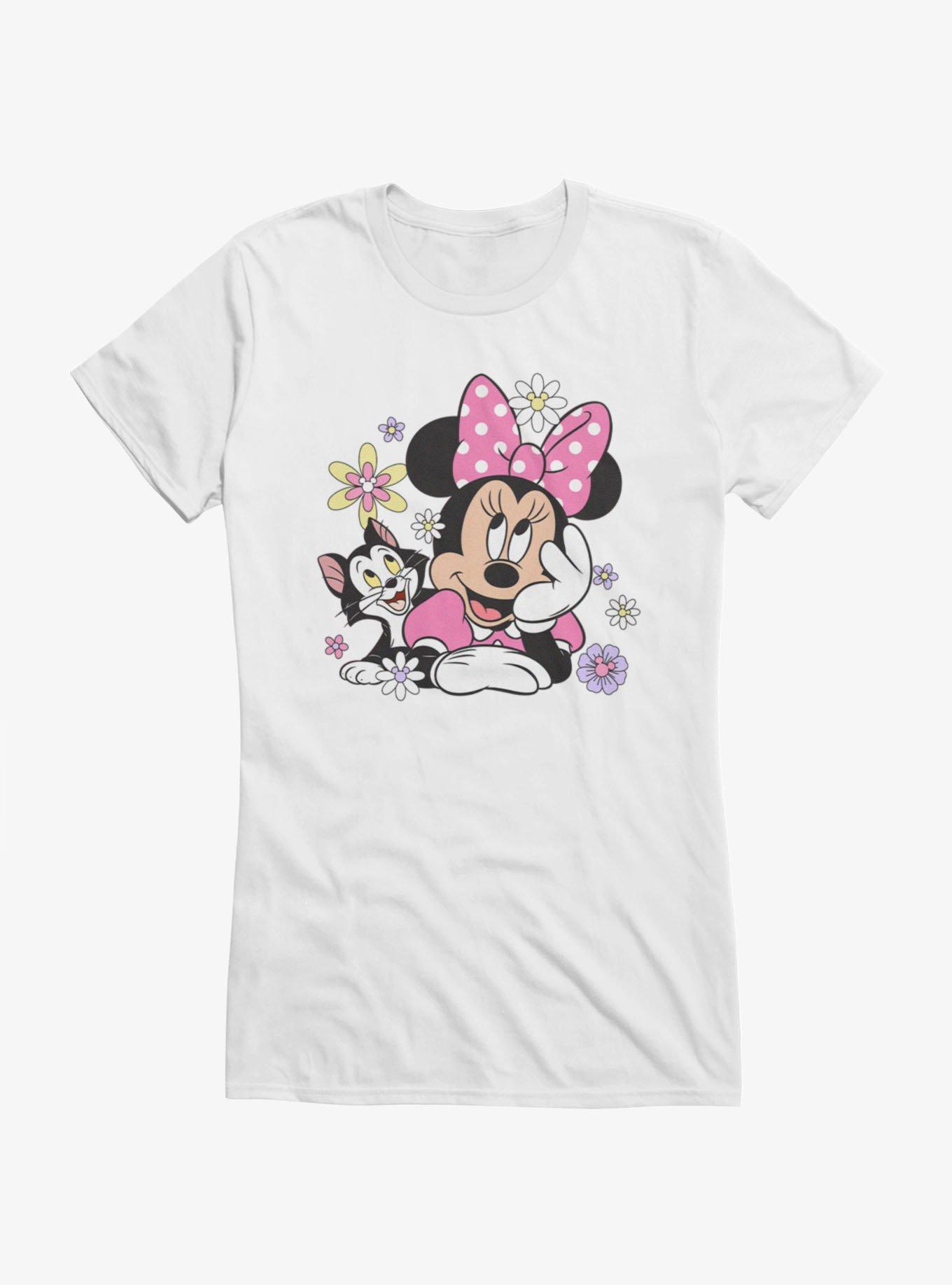 Disney Minnie Mouse Cat Flowers Girls T-Shirt, , hi-res