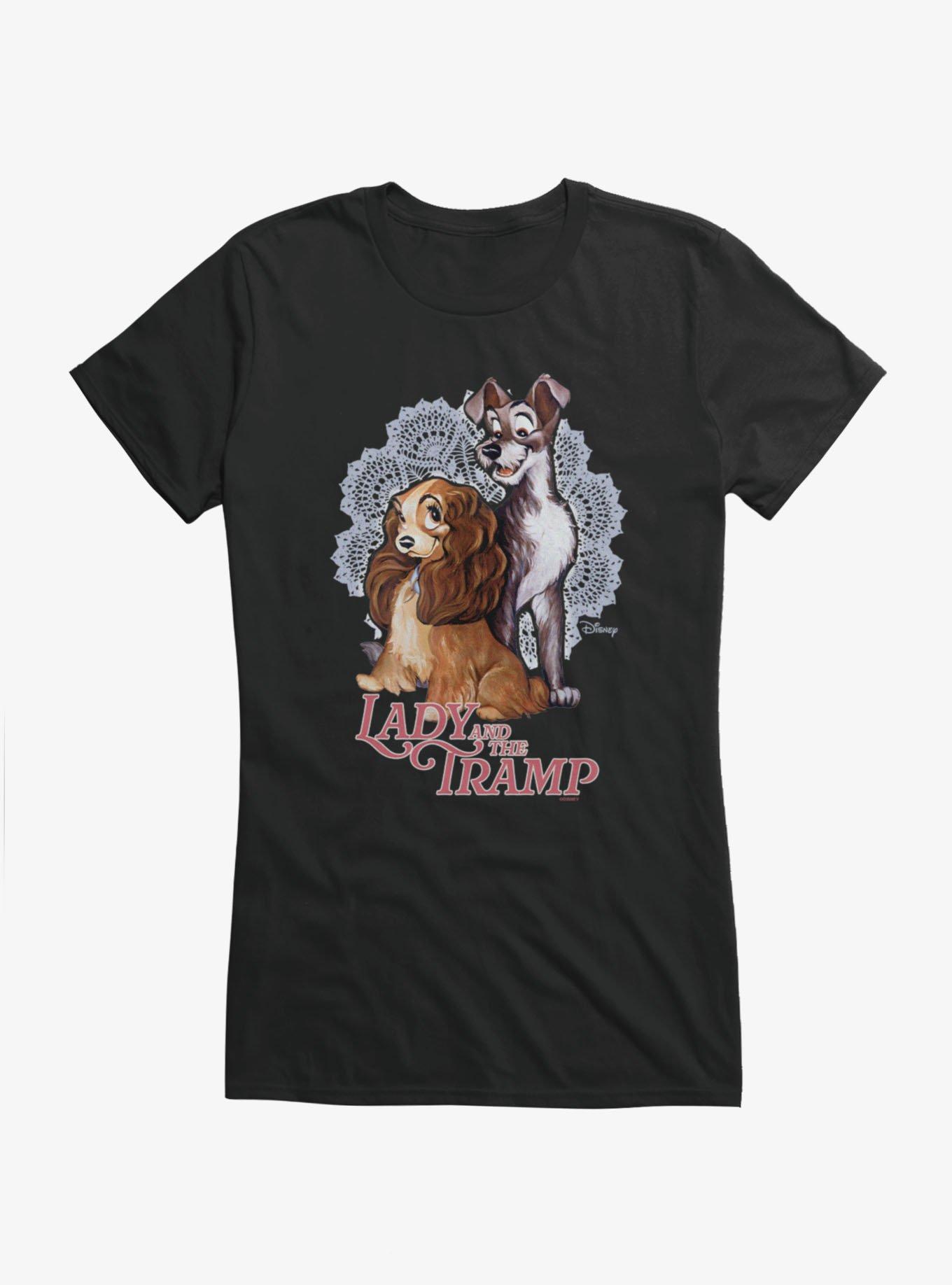 Disney Lady And The Tramp Doily Couple Girls T-Shirt, , hi-res