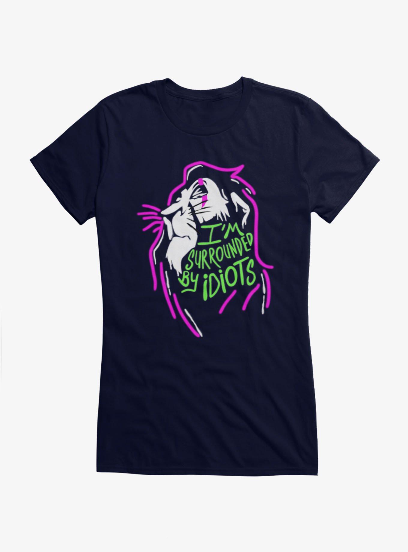 Disney Lion King Surrounded By Idiots Scar Highlight Paint Girls T-Shirt