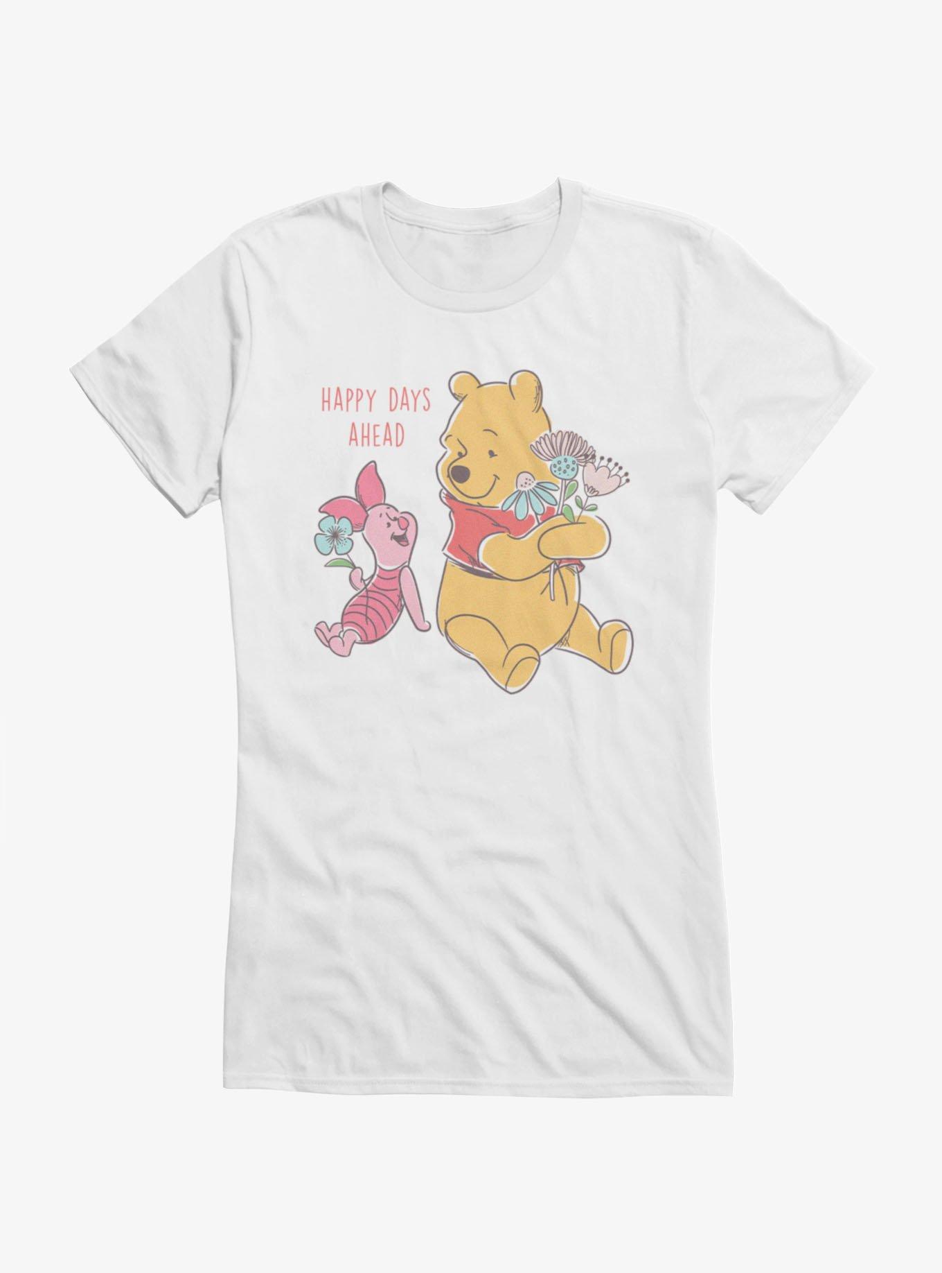 Disney Winnie The Pooh Happy Days Ahead With Piglet Flowers Girls T-Shirt, , hi-res