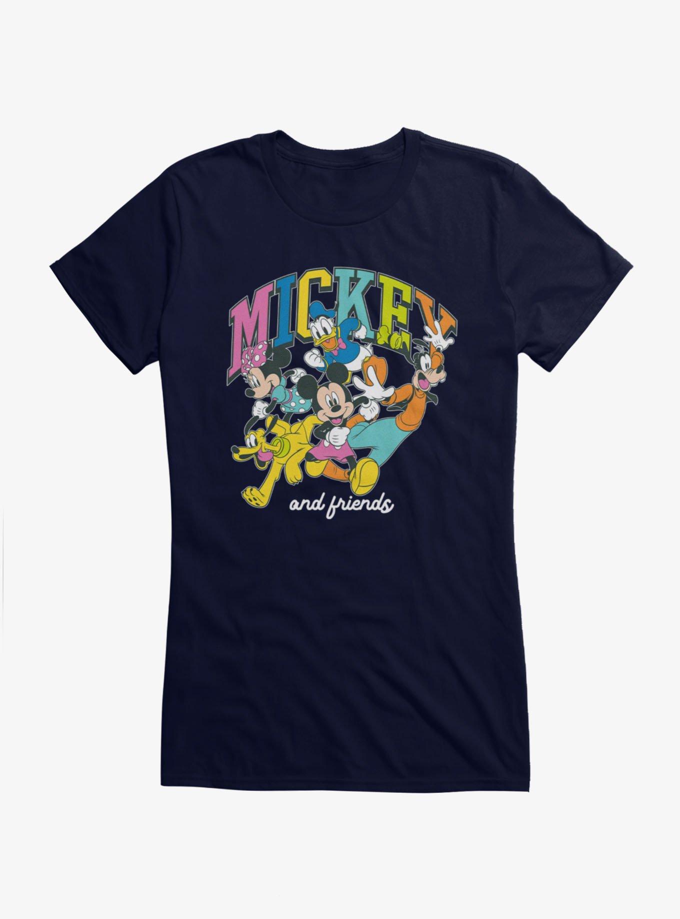 Disney Mickey Mouse Arched Running Group Girls T-Shirt, , hi-res