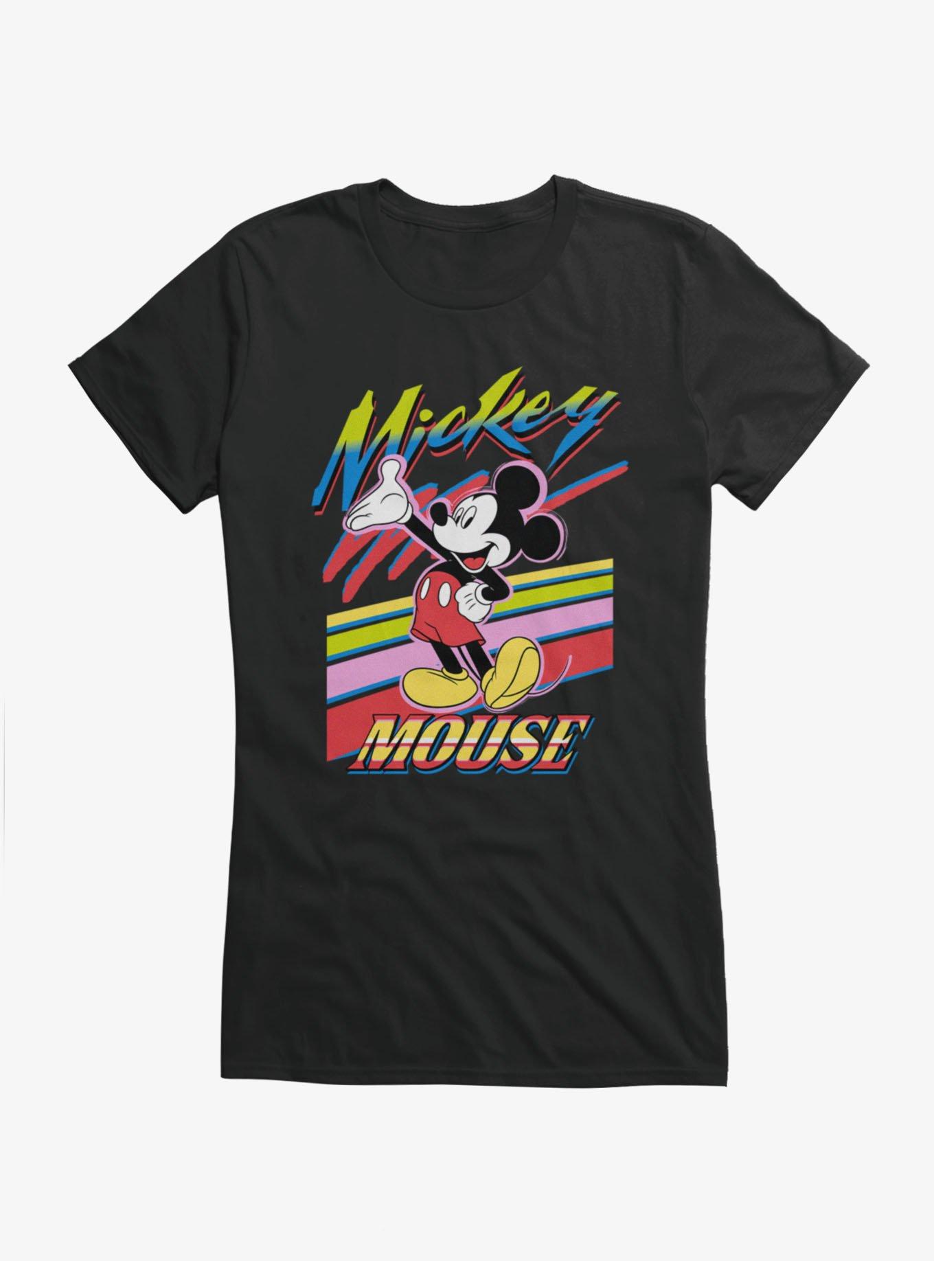 Disney Mickey Mouse 90S Graphic Paint Stripes Girls T-Shirt, , hi-res