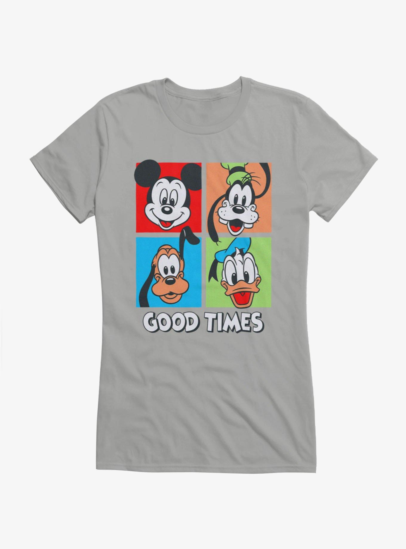 Disney Mickey Mouse Good Times Squares Donald Goofy Pluto Girls T-Shirt, , hi-res