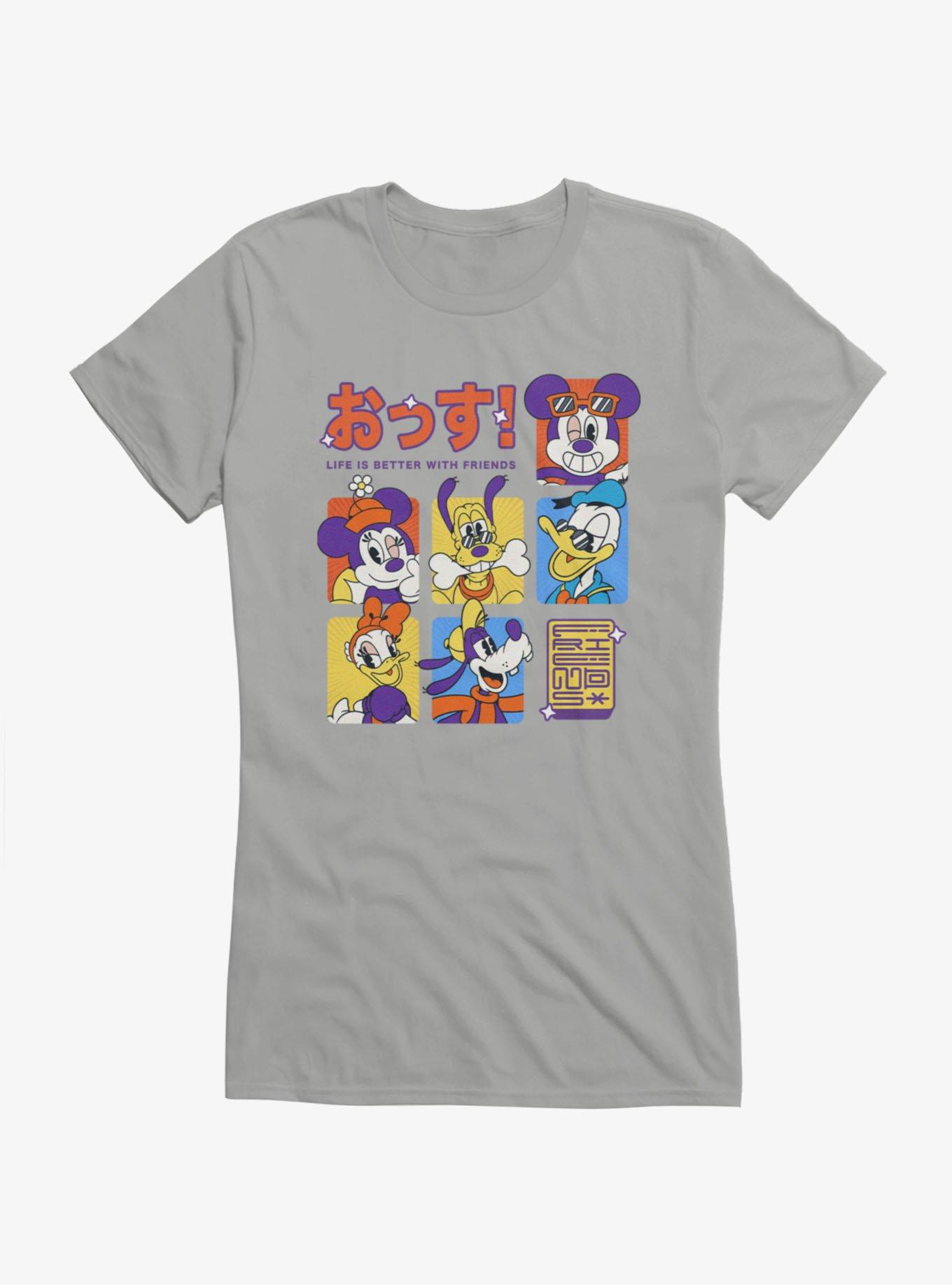 Disney Mickey Mouse Life Is Better Anime Color Squares Girls T-Shirt, , hi-res