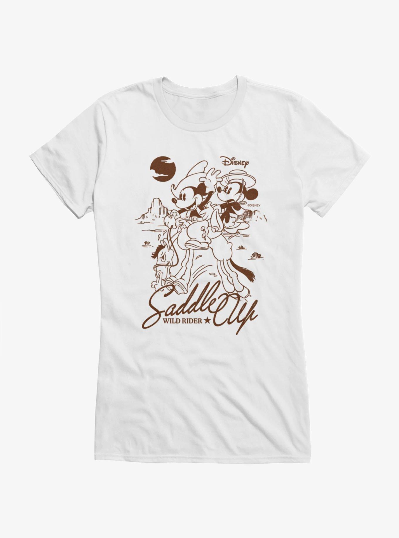 Disney Mickey Mouse Saddle Up Wild Rider Line Art Girls T-Shirt, , hi-res