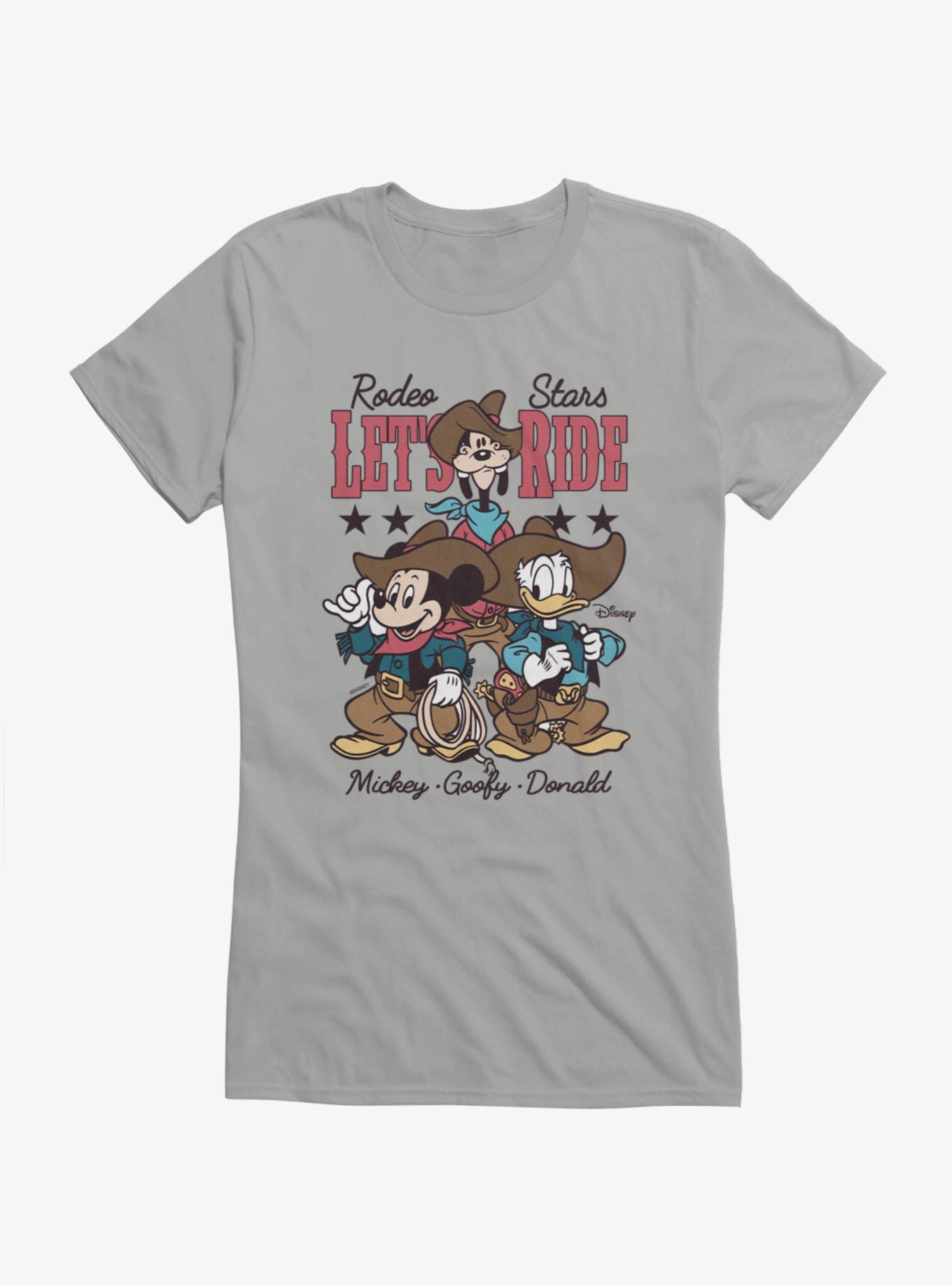 Disney Mickey Mouse Rodeo Let's Ride Mickey Goofy Donald Girls T-Shirt, , hi-res