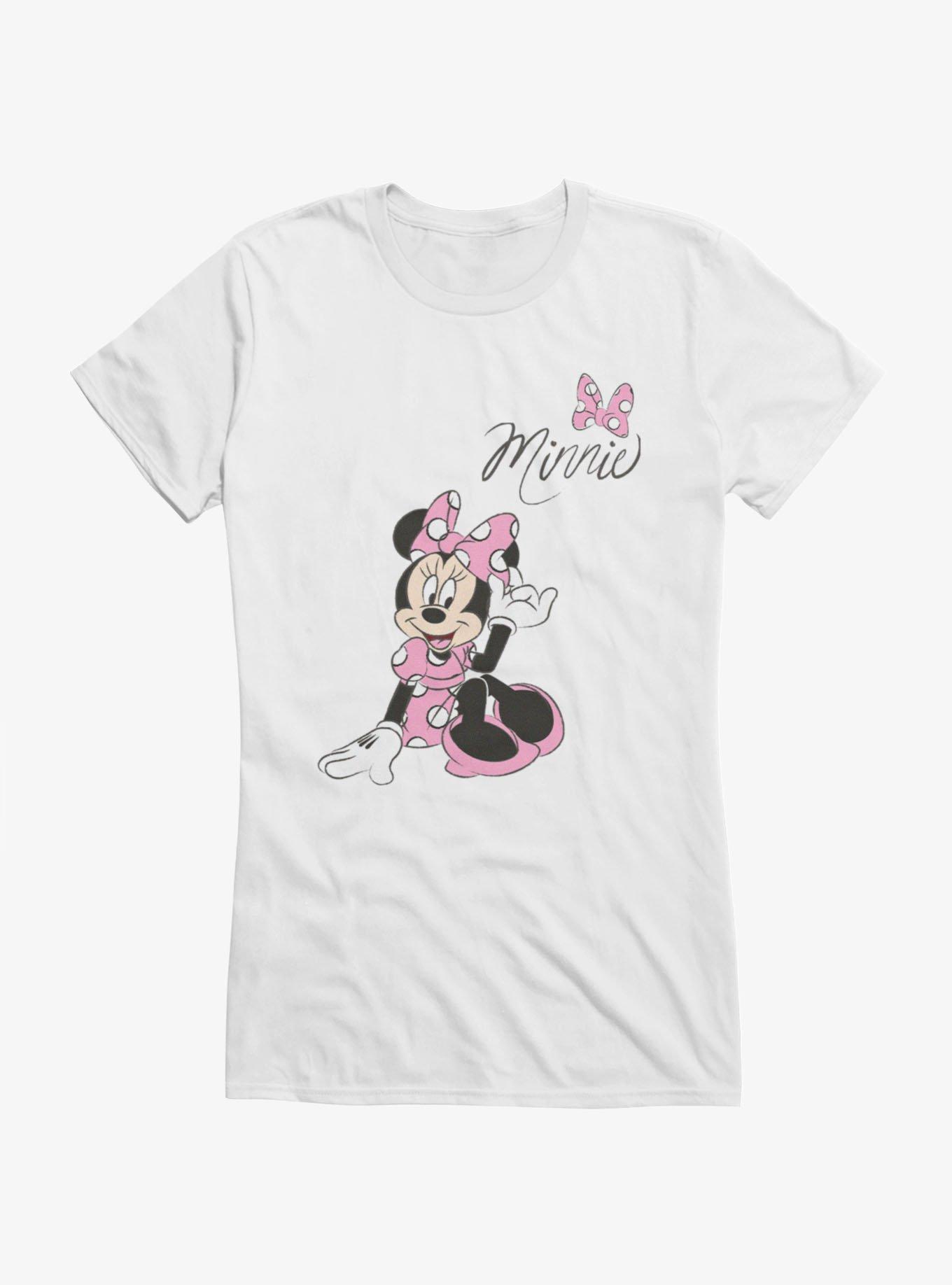Disney Minnie Mouse Pink Dress Polka Dots Girls T-Shirt