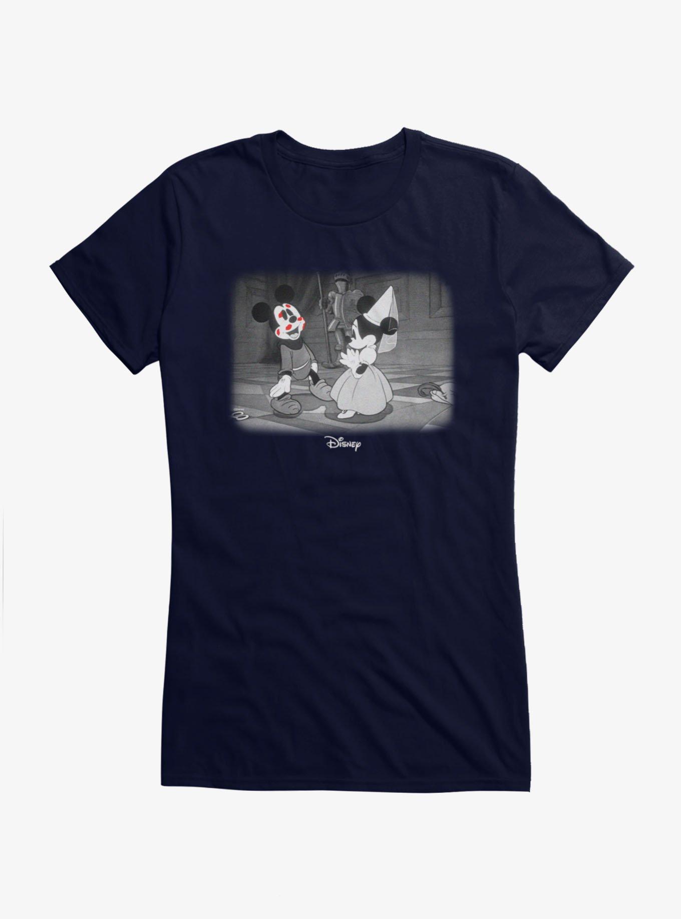 Disney Mickey Mouse Black And White Kiss Pop Minnie Girls T-Shirt, , hi-res