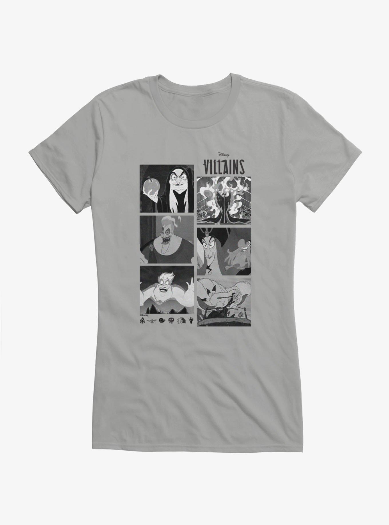 Disney Villains Black And White Icons Girls T-Shirt, , hi-res