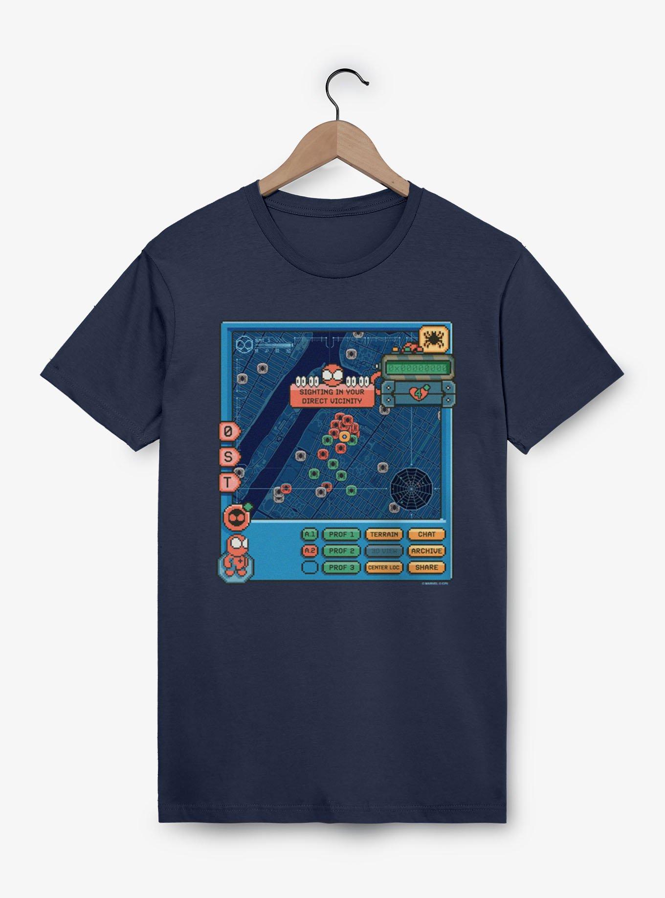 Marvel Spider-Man Brand New Day 8-Bit Map Game Radar T-Shirt, , hi-res