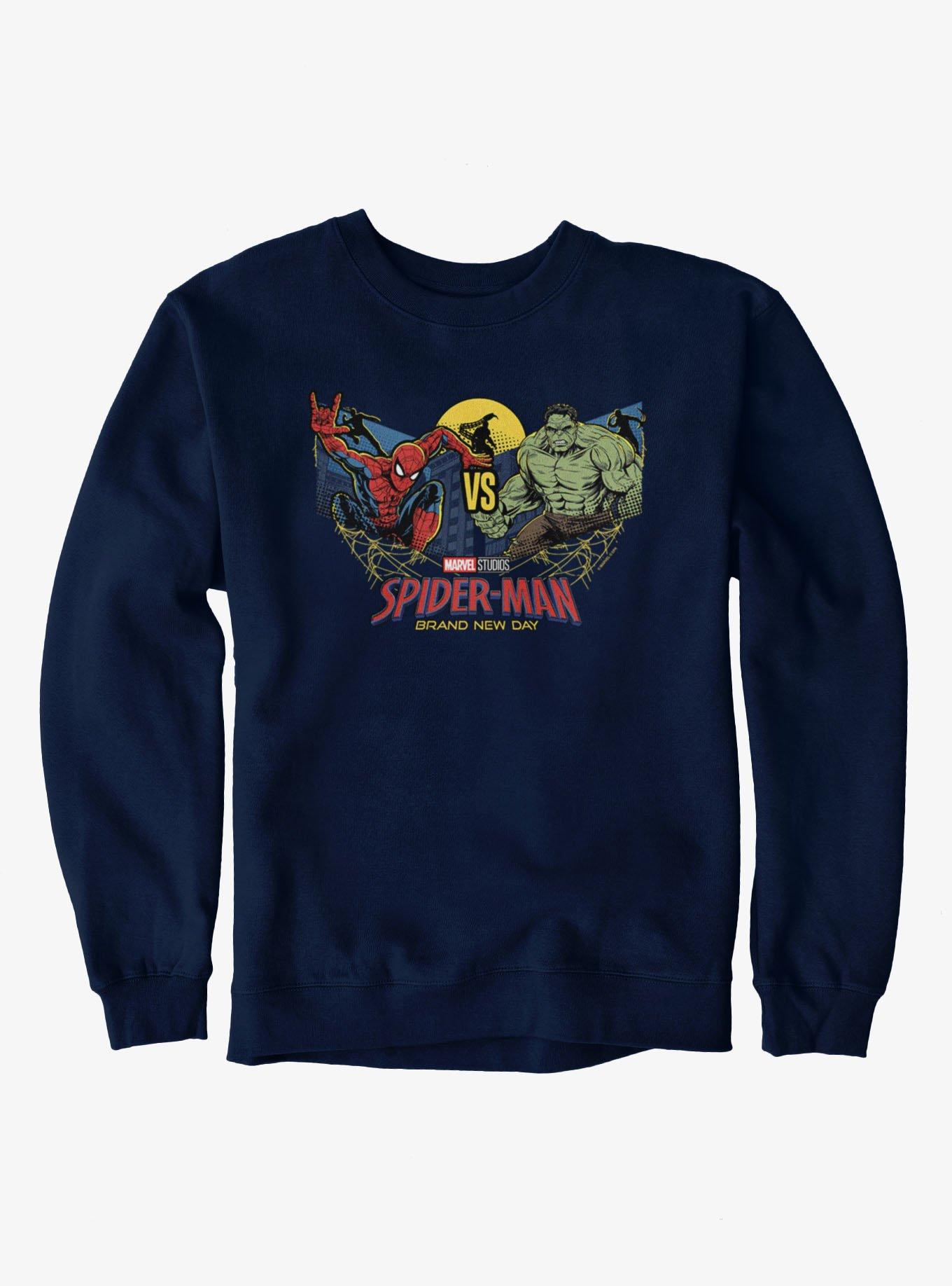Marvel Spider-Man Brand New Day Vs Hulk Moonlit Fight Sweatshirt, , hi-res