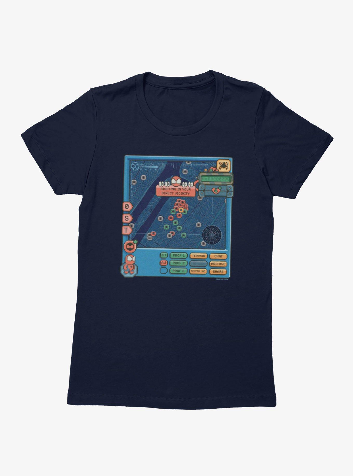 Marvel Spider-Man Brand New Day 8-Bit Map Game Radar Womens T-Shirt, , hi-res