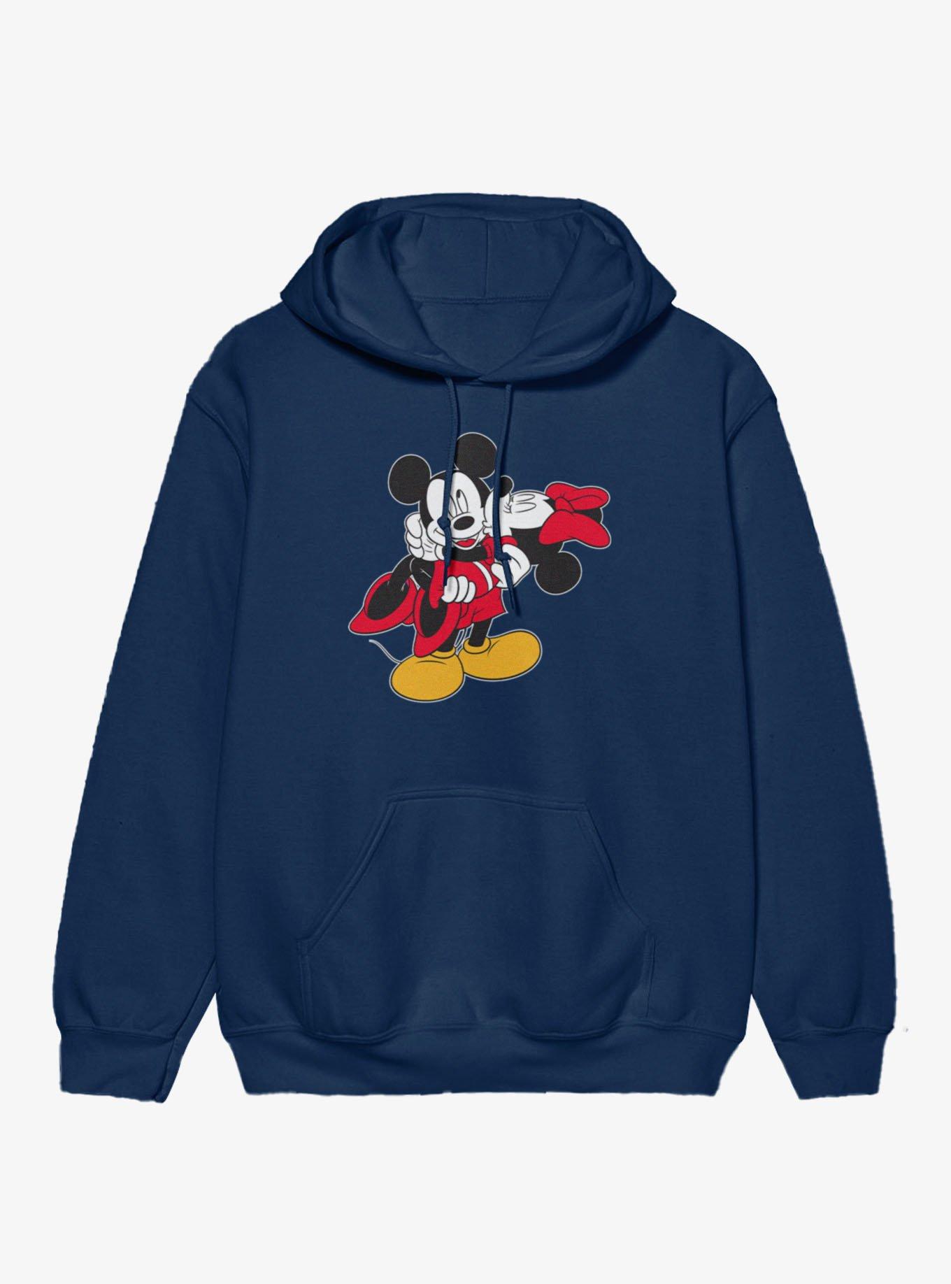 Disney Mickey Mouse Carrying Kiss Minnie Hoodie, , hi-res