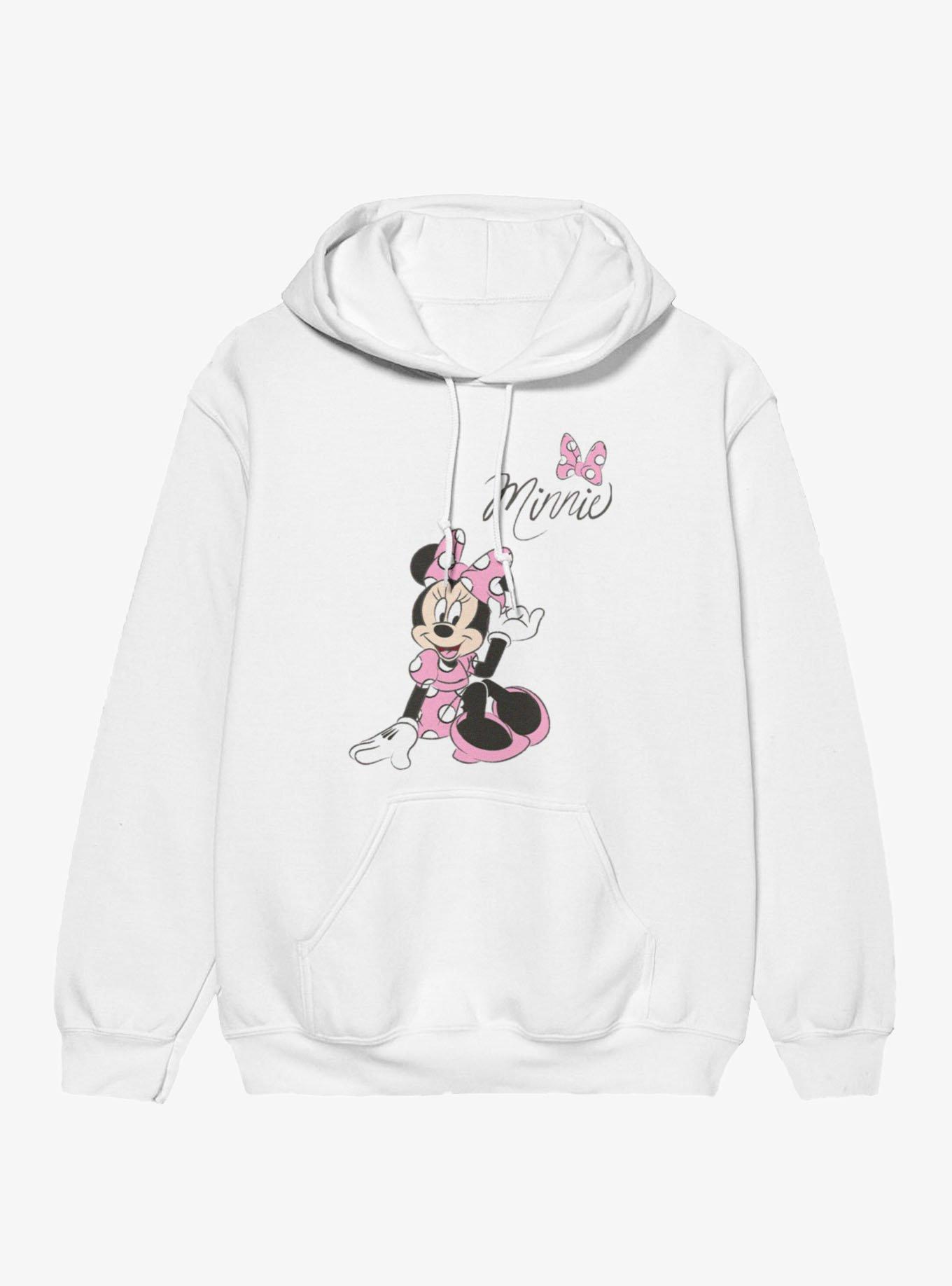 Disney Minnie Mouse Pink Dress Polka Dots Hoodie, , hi-res