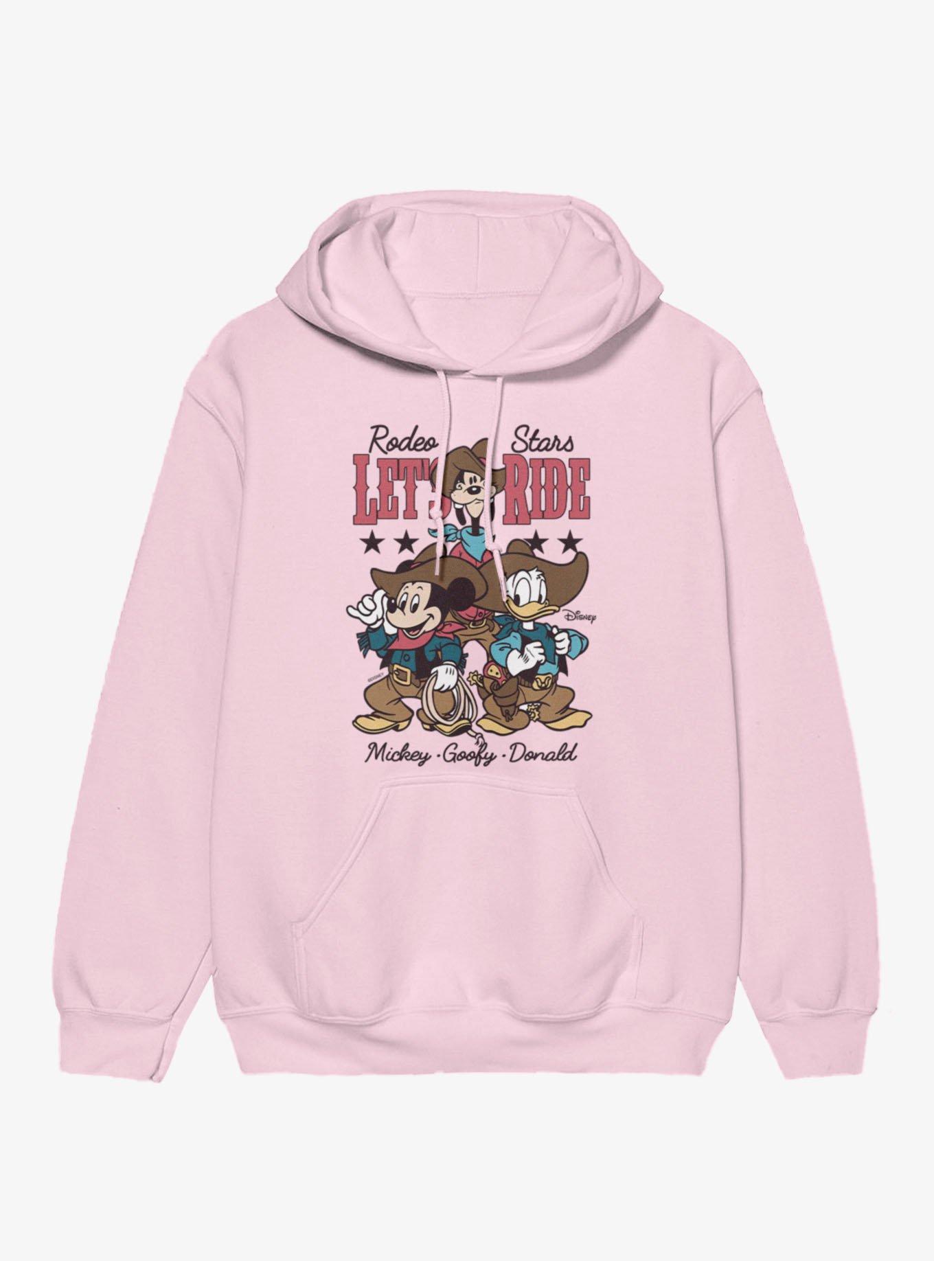 Disney Mickey Mouse Rodeo Let's Ride Mickey Goofy Donald Hoodie, , hi-res