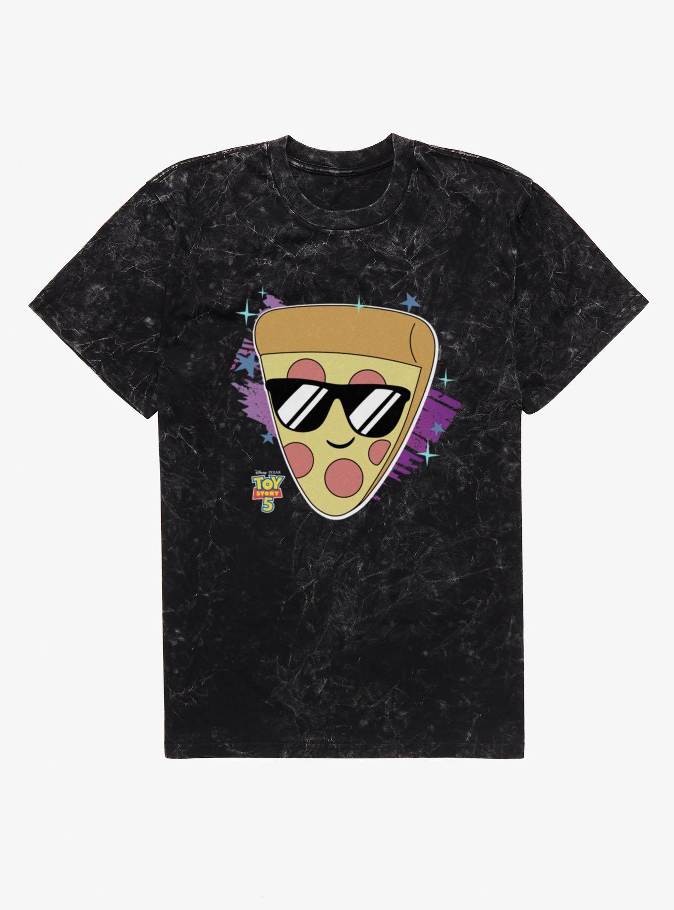 Disney Pixar Toy Story 5 Pizza With Sunglasses Pepperoni Explosion Mineral Wash T-Shirt, , hi-res