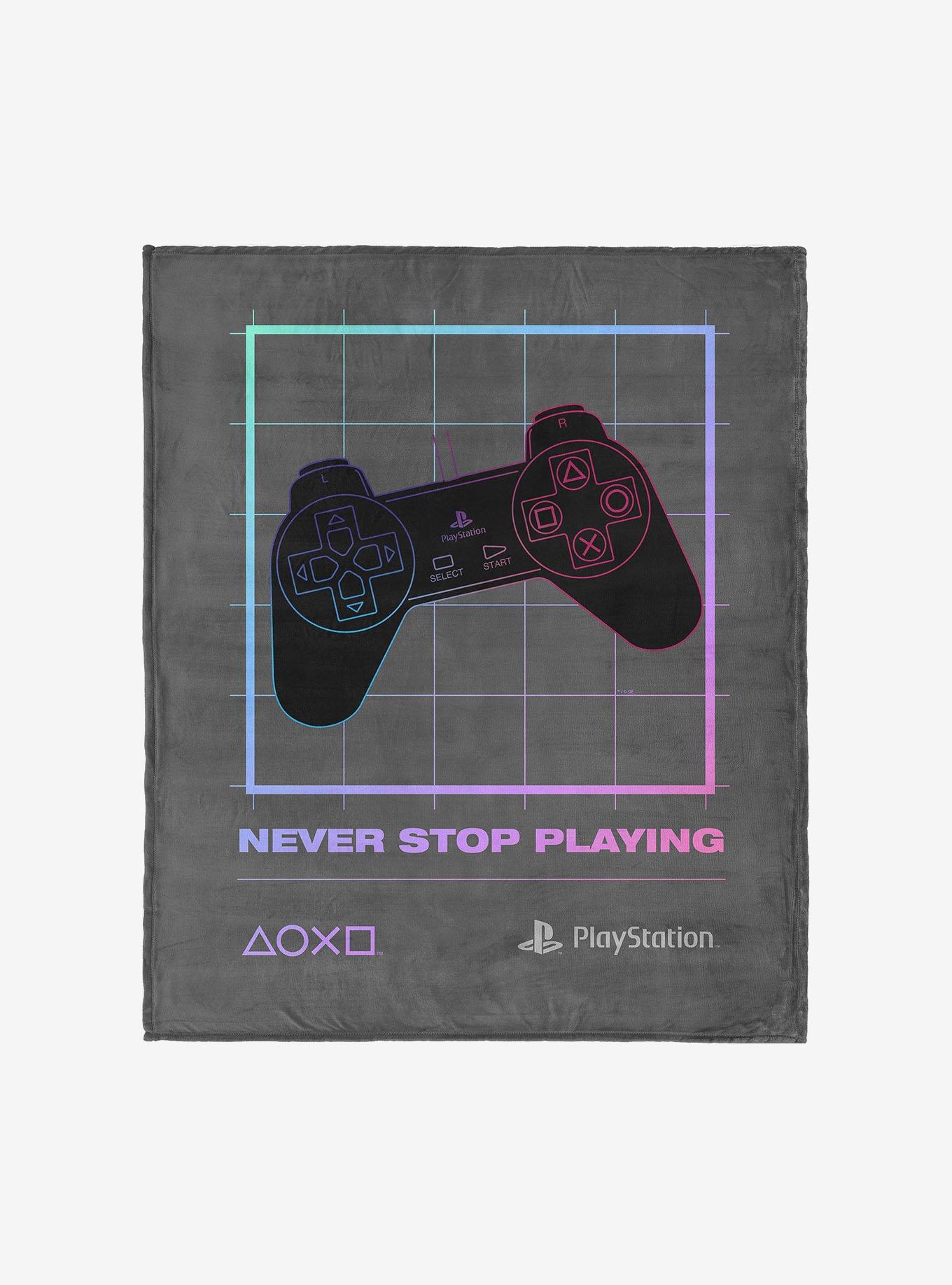 PlayStation Never Stop Playing 50x60" Silk Touch Throw Blanket, , hi-res