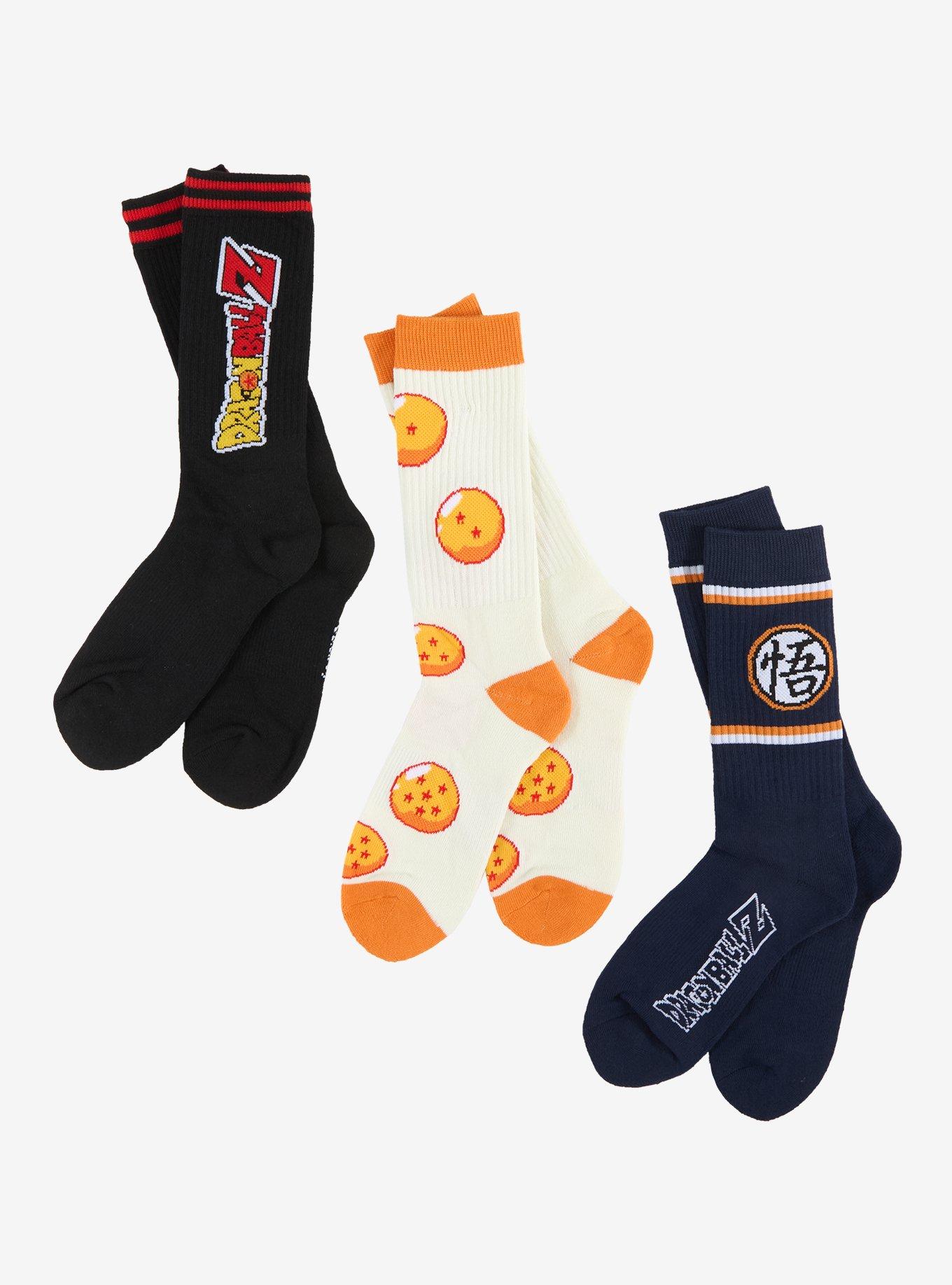 Dragon Ball Z Icons Crew Socks 3 Pair, , hi-res