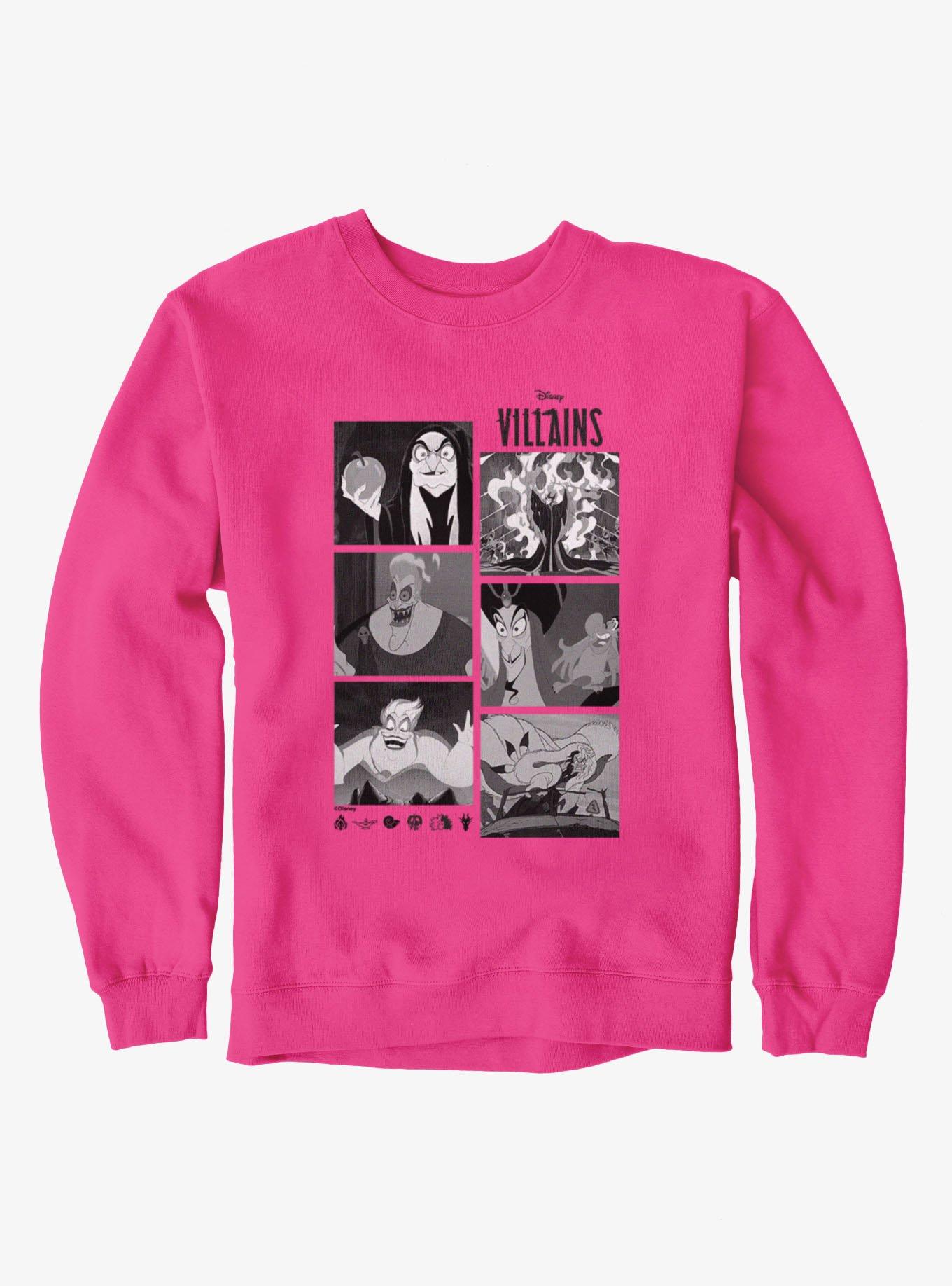 Disney Villains Black And White Icons Sweatshirt