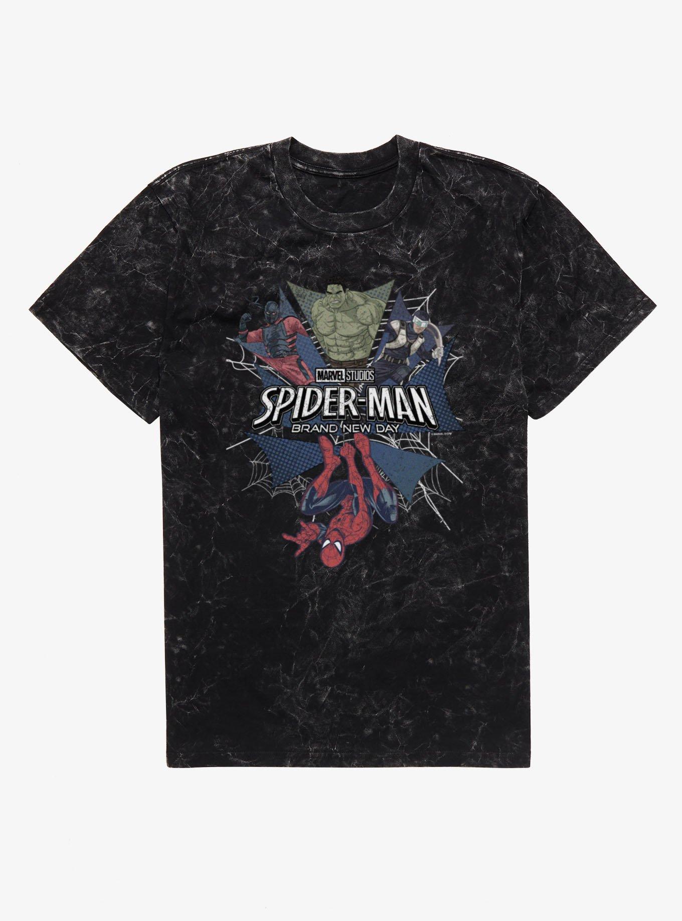 Marvel Spider-Man Brand New Day Web Of Enemies Tarantula Boomerang Hulk Mineral Wash T-Shirt, , hi-res