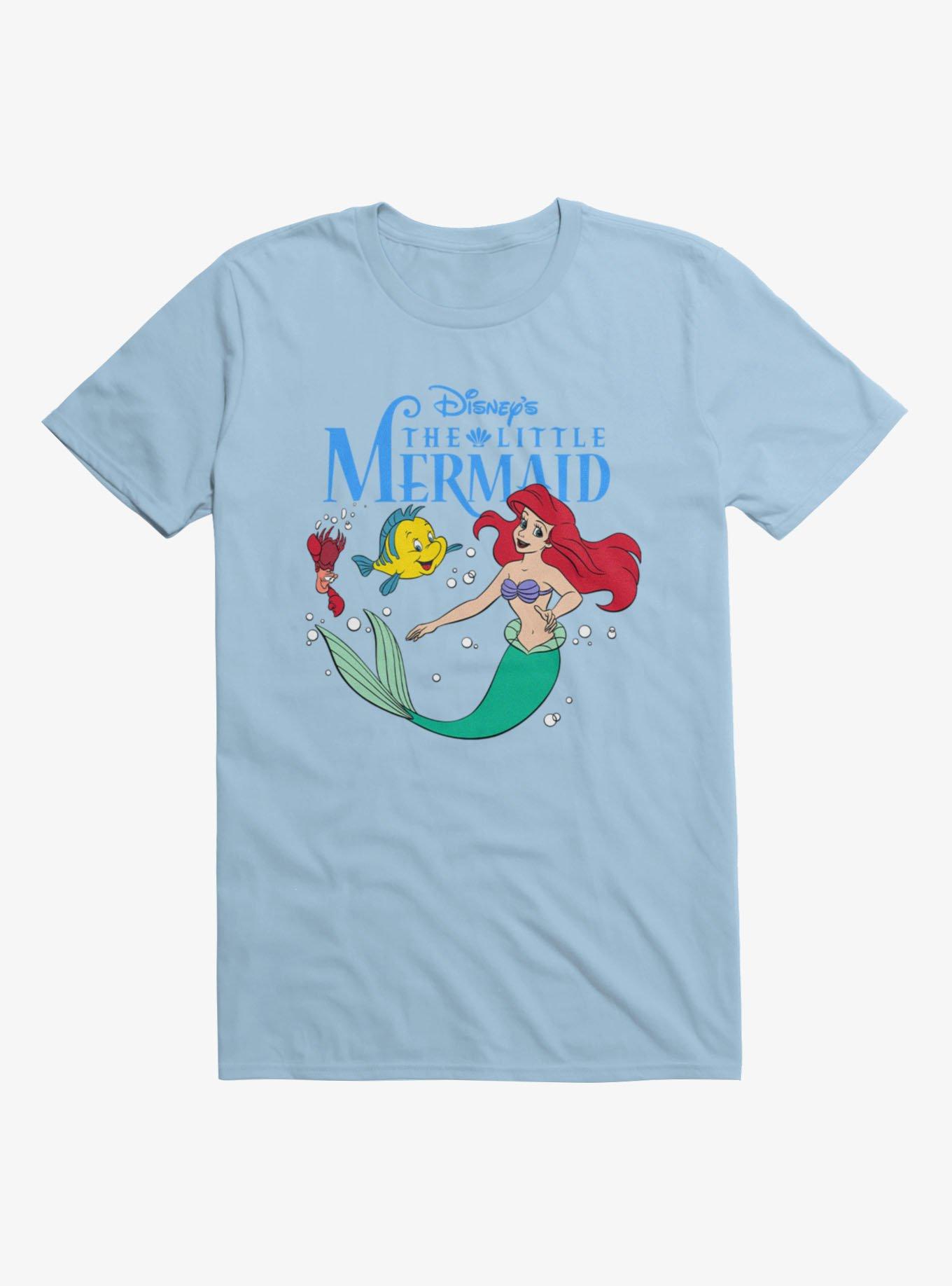 Disney Princesses The Little Mermaid T-Shirt, LIGHT BLUE, hi-res view 1