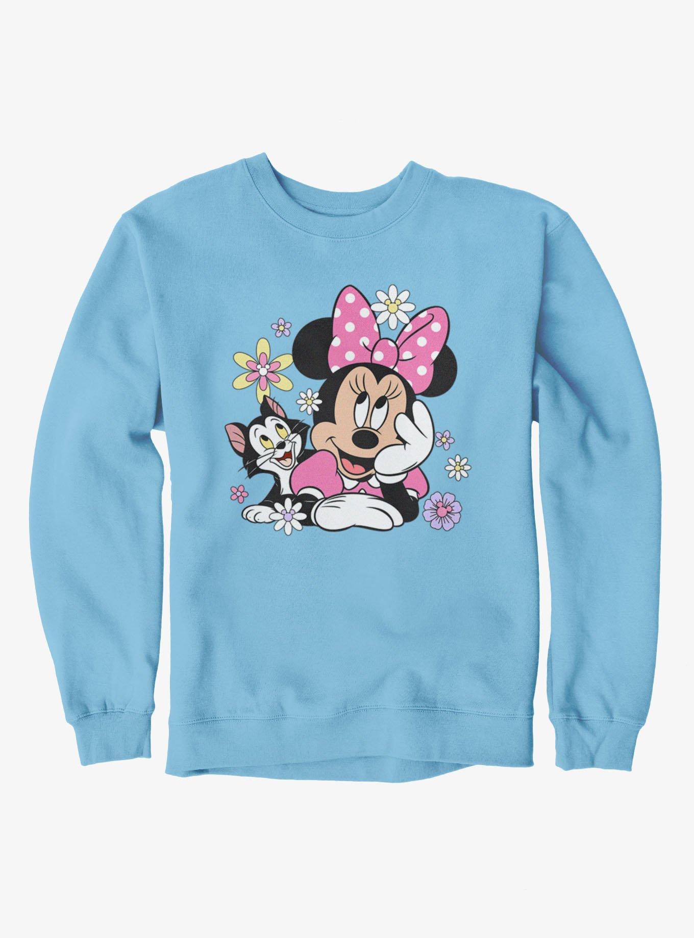Disney Minnie Mouse Cat Flowers Sweatshirt, , hi-res