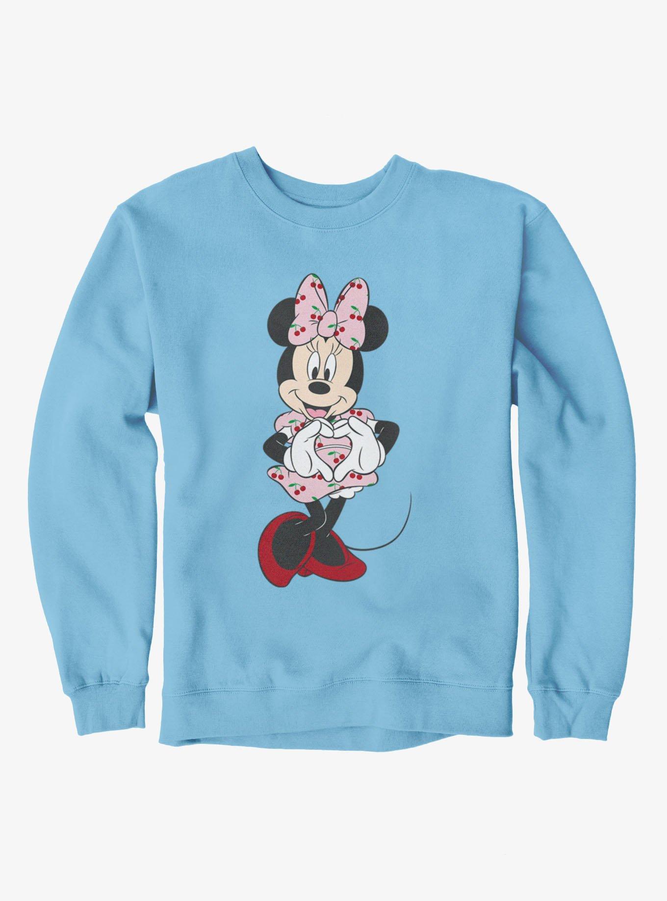 Disney Minnie Mouse Heart Hands Cherry Drop Dress Sweatshirt, , hi-res