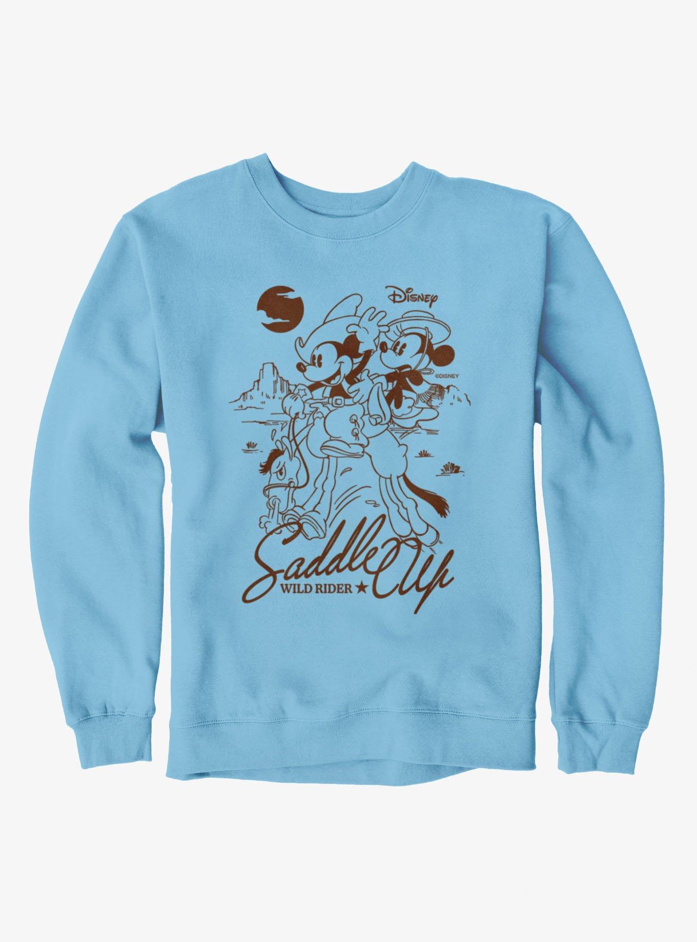 Disney Mickey Mouse Saddle Up Wild Rider Line Art Sweatshirt, , hi-res