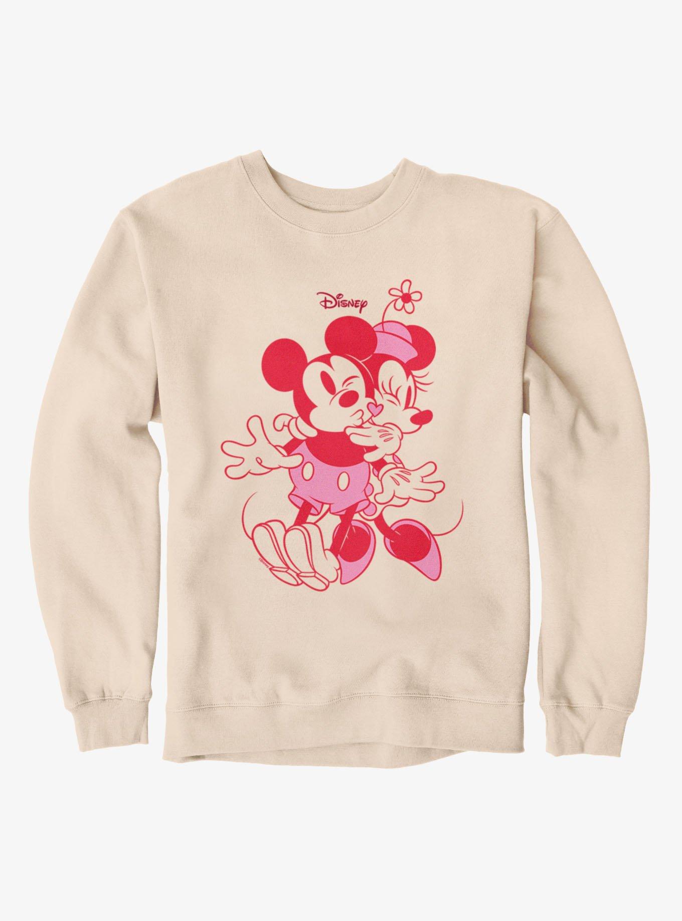 Disney Mickey Mouse Pink Hug And Heart Minnie Sweatshirt, , hi-res
