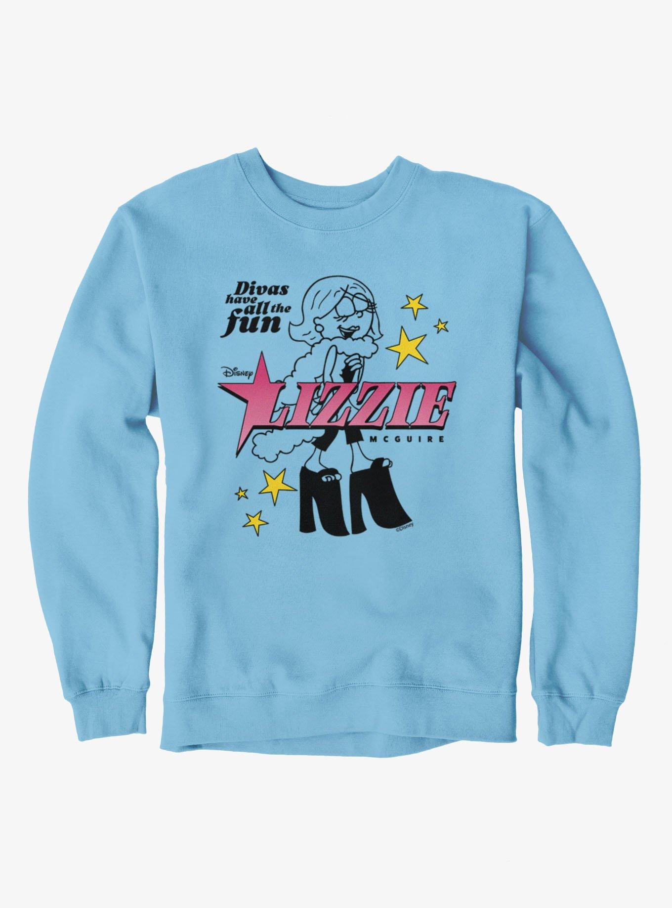 Disney Lizzie McGuire Divas Have Fun Outlined Lizzie Sweatshirt, , hi-res