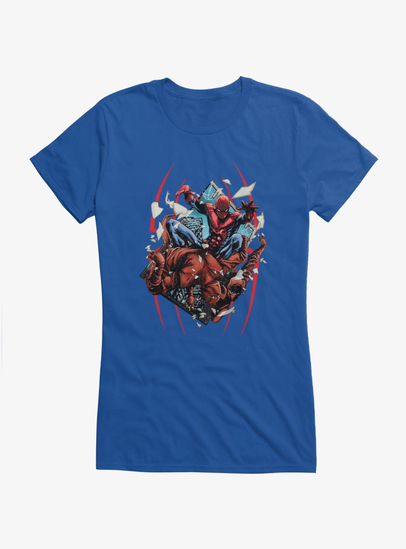 Marvel Spider-Man Hand Through Window Girls T-Shirt Hot Topic Exclusive, , hi-res