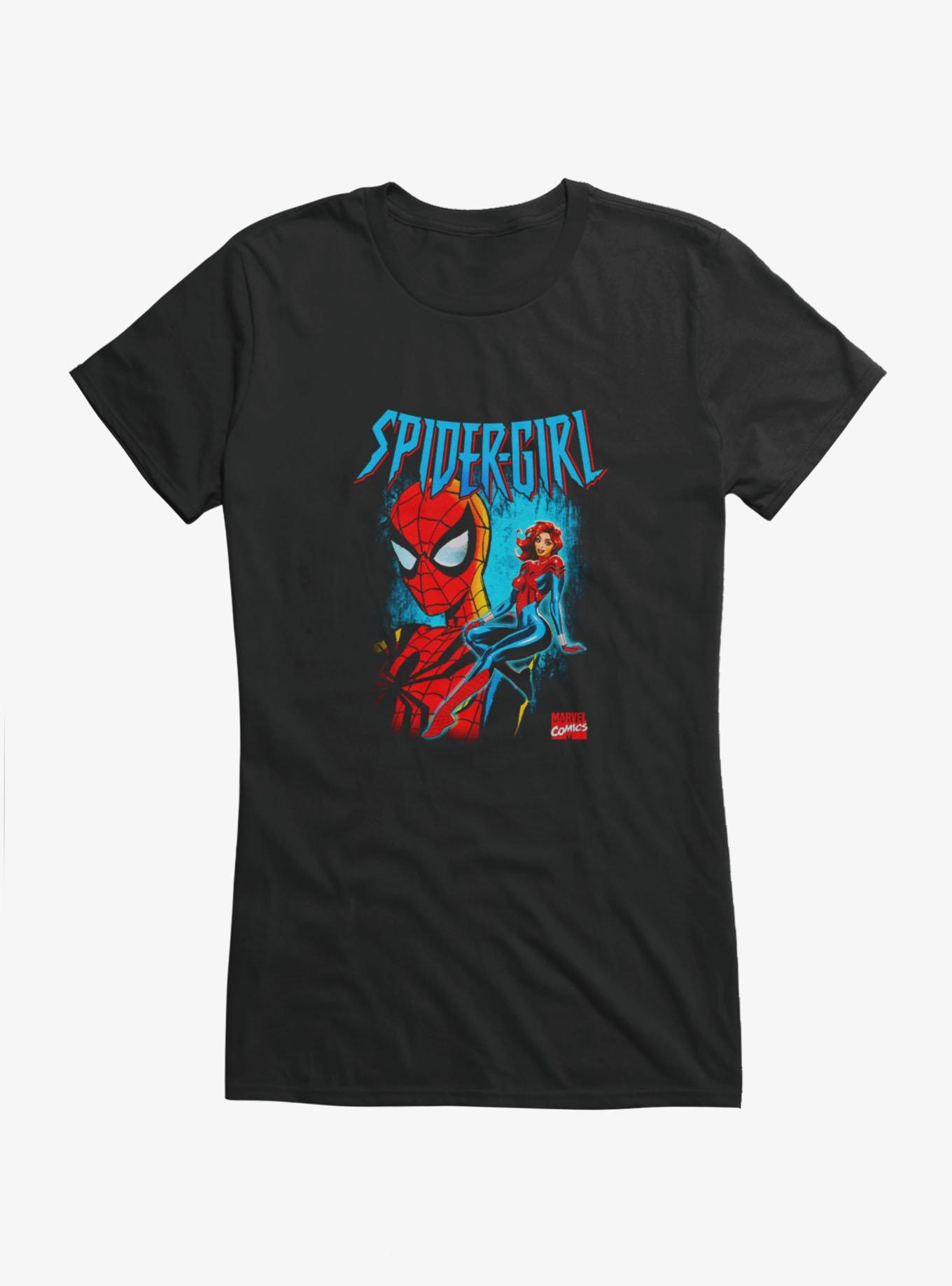 Marvel Spider-Man Spider-Girl Seated And Masked Girls T-Shirt, , hi-res