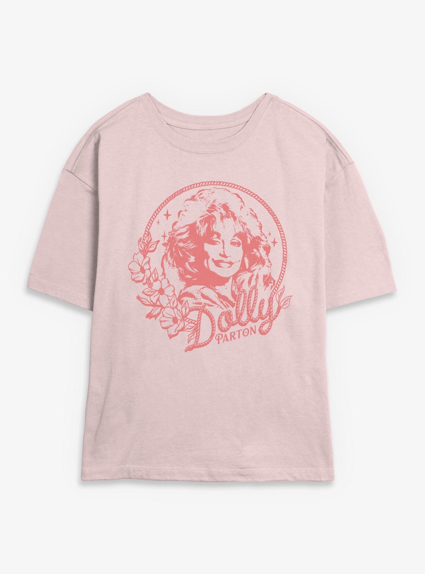 Dolly Parton Lasso Flowers Womens Skimmer T-Shirt, , hi-res