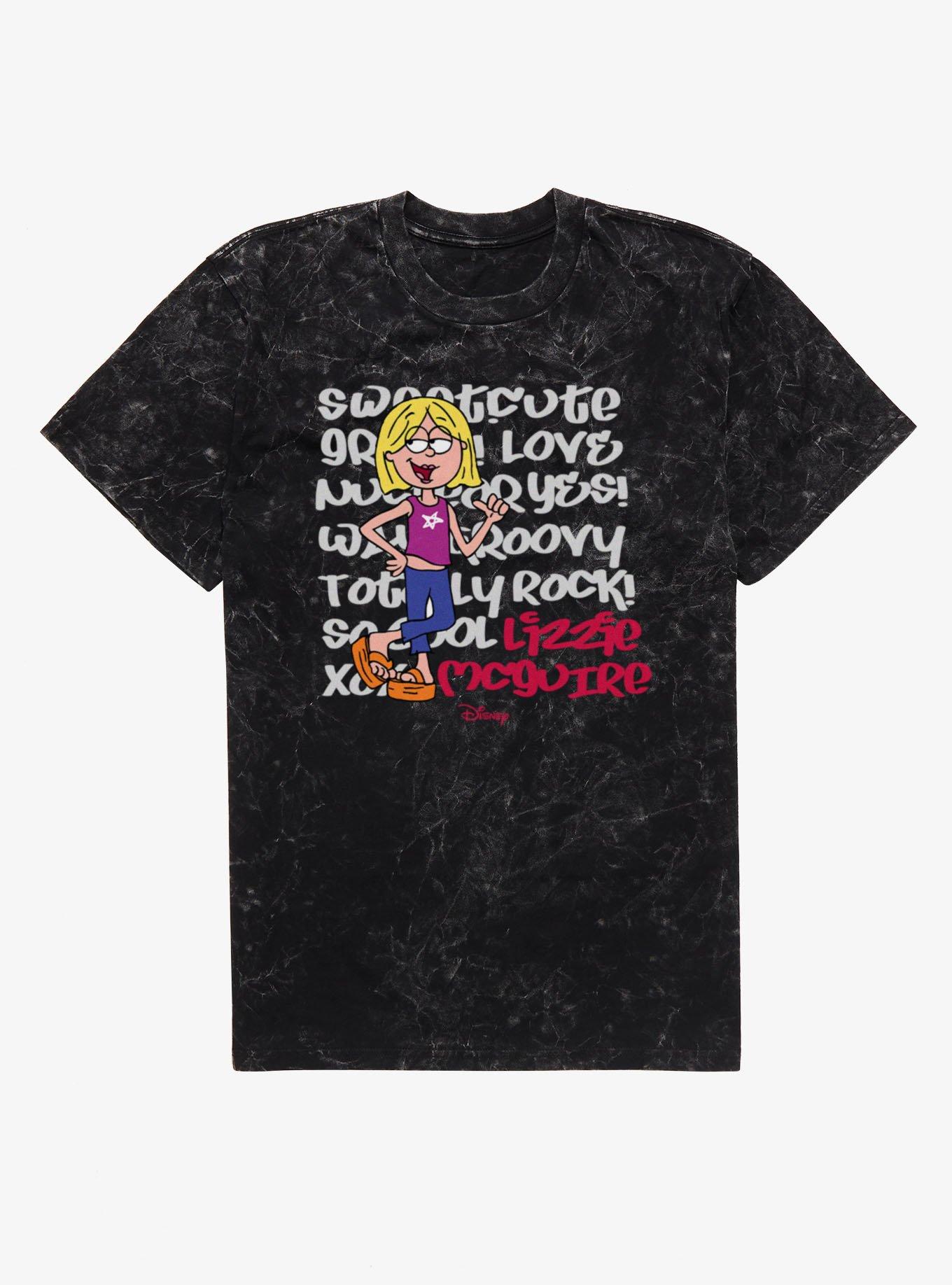 Disney Lizzie McGuire Sweet Cute Love Text Backdrop Mineral Wash T-Shirt, , hi-res
