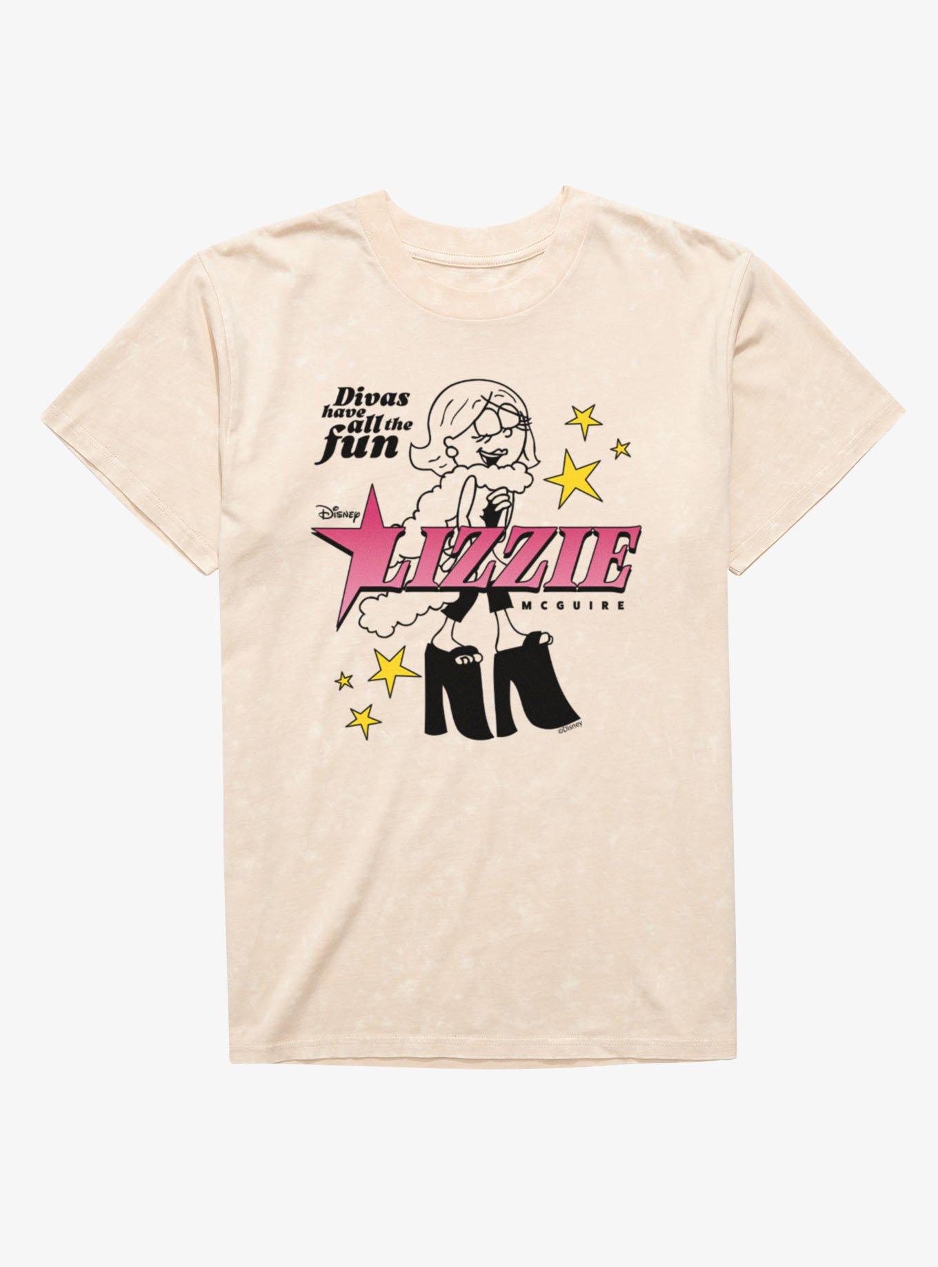 Disney Lizzie McGuire Divas Have Fun Outlined Lizzie Mineral Wash T-Shirt, , hi-res