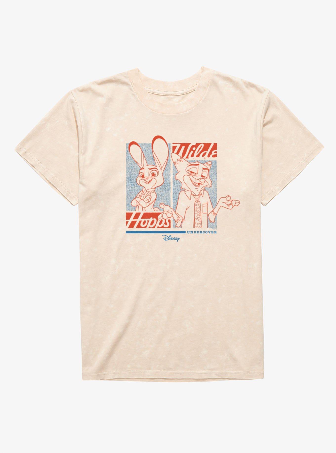 Disney Pixar Zootopia 2 Hopps Wilde Undercover Mineral Wash T-Shirt, , hi-res