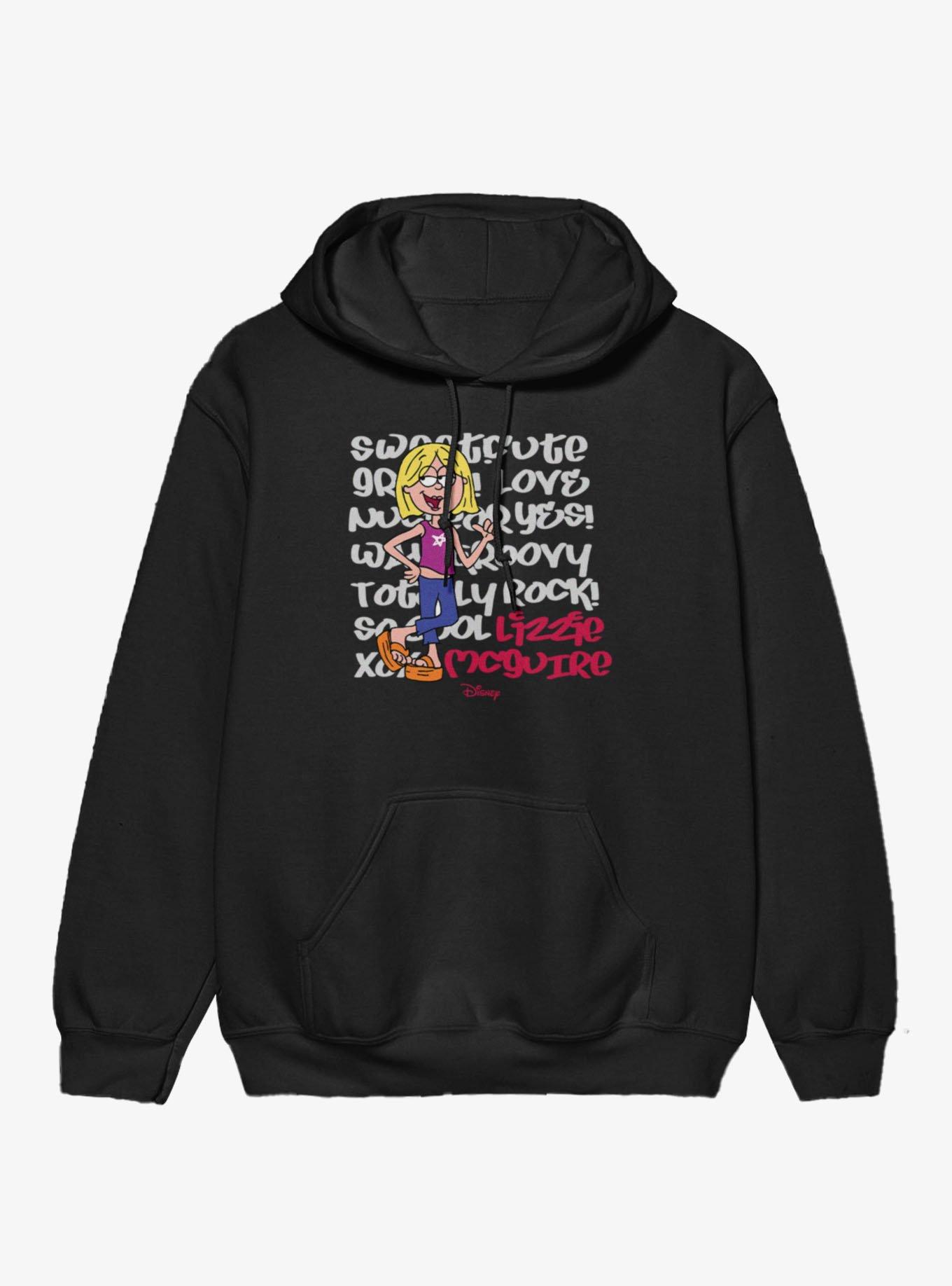 Disney Lizzie McGuire Sweet Cute Love Text Backdrop Hoodie, , hi-res