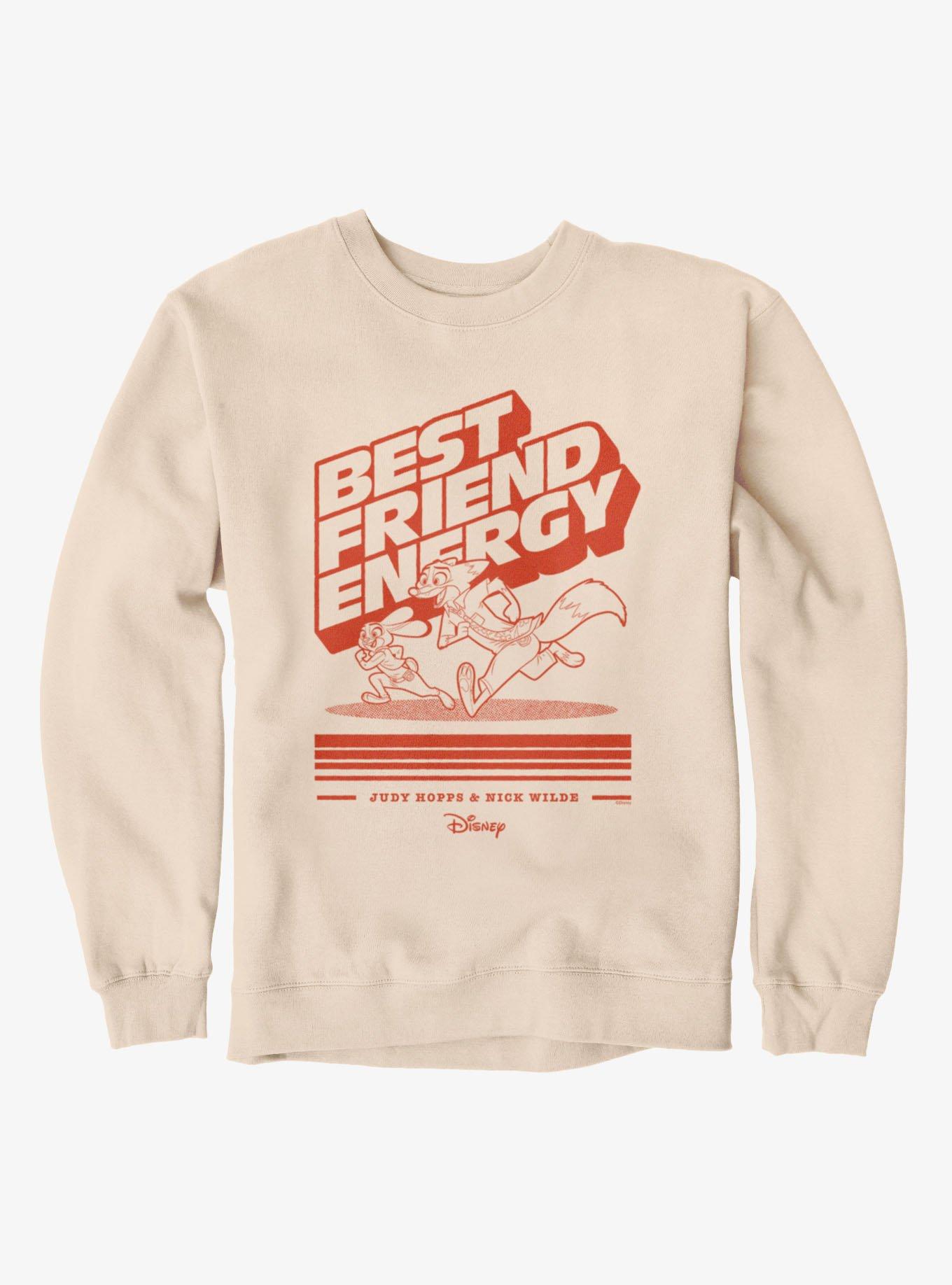 Disney Pixar Zootopia 2 Best Friend Energy Judy Hopps & Nick Wilde Sweatshirt, , hi-res
