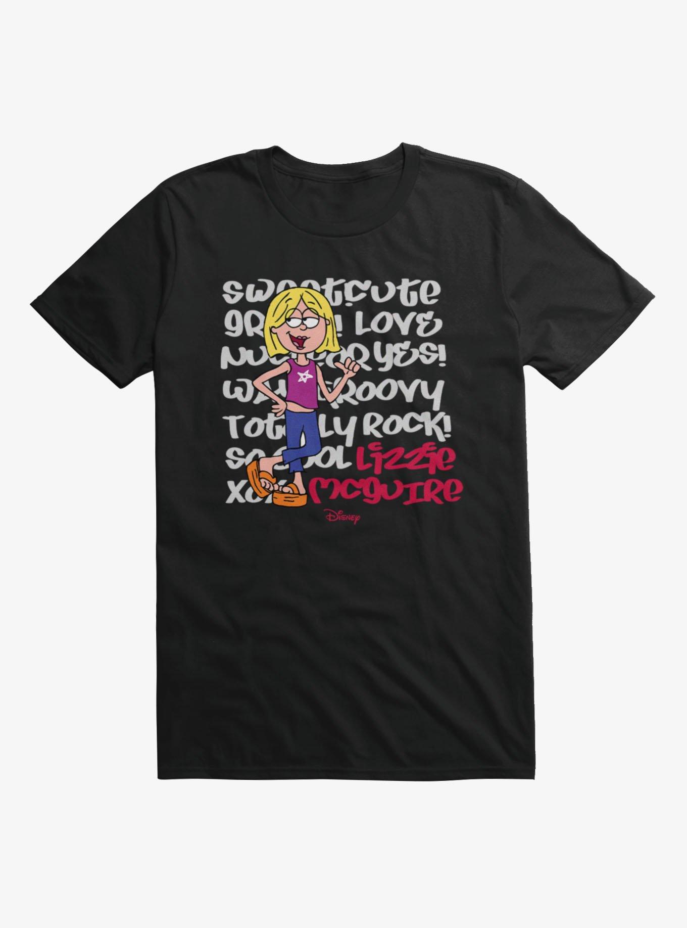 Disney Lizzie Mcguire Sweet Cute Love Text Backdrop T-Shirt, , hi-res