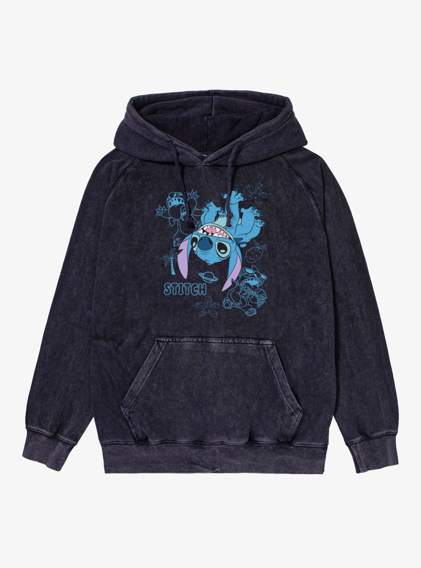Disney Lilo & Stitch Outlined Fun Mineral Wash Hoodie, , hi-res