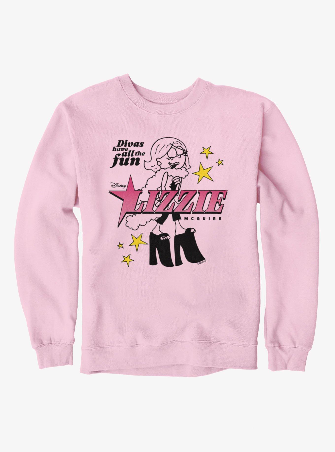 Disney Lizzie Mcguire Divas Have Fun Outlined Lizzie Sweatshirt