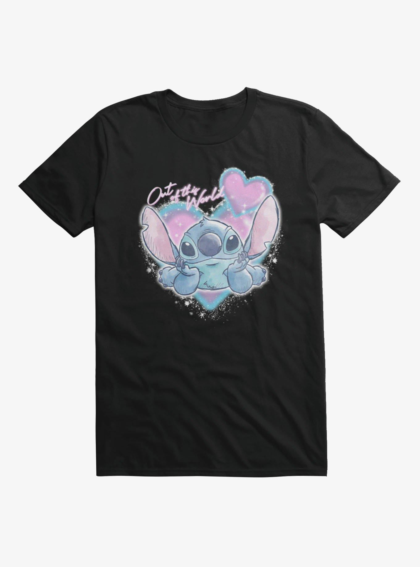 Disney Lilo & Stitch Out Of This World Sparkles T-Shirt, BLACK, hi-res view 1