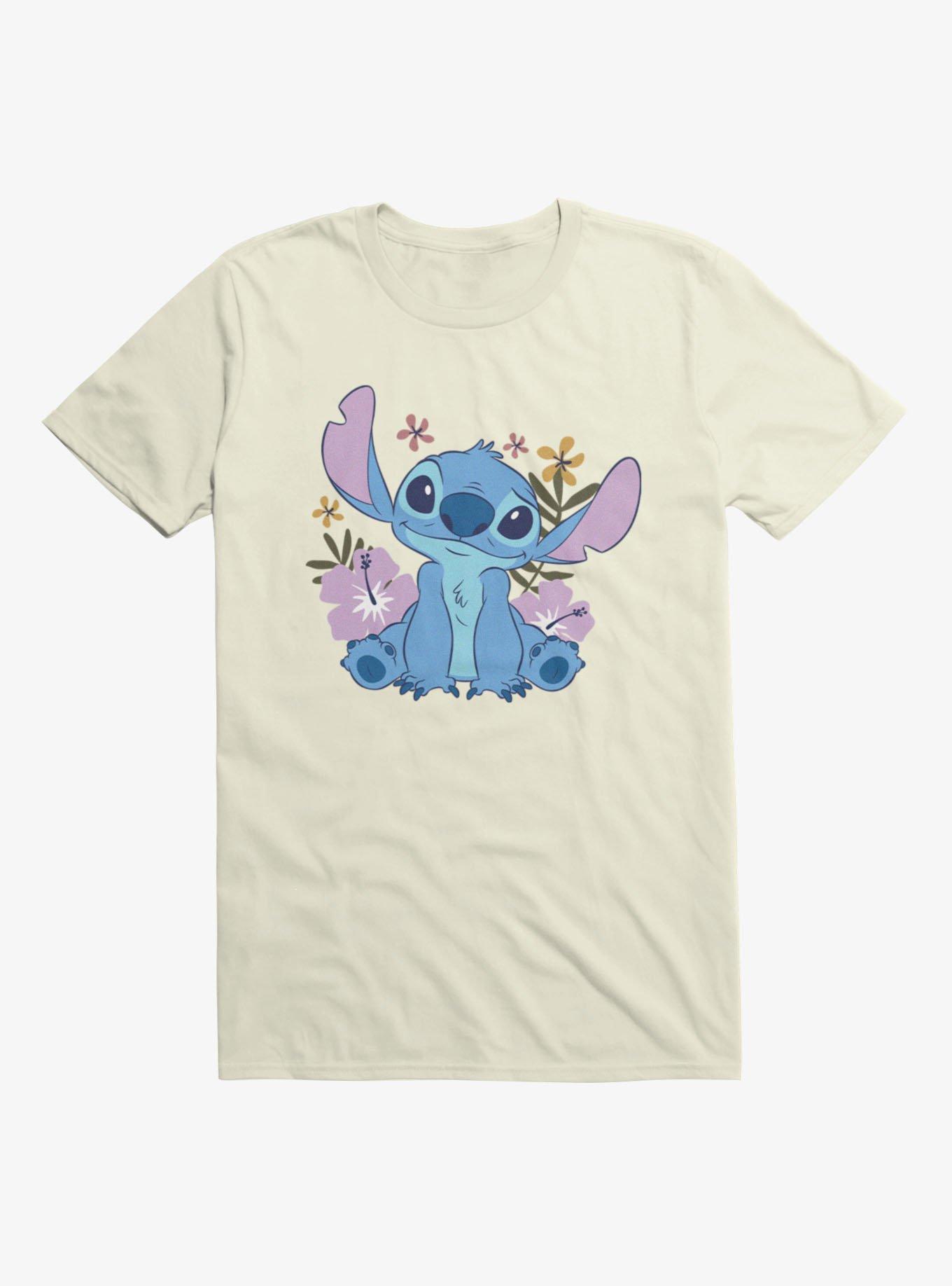 Disney Lilo & Stitch Quirky Smile Flowers T-Shirt, , hi-res