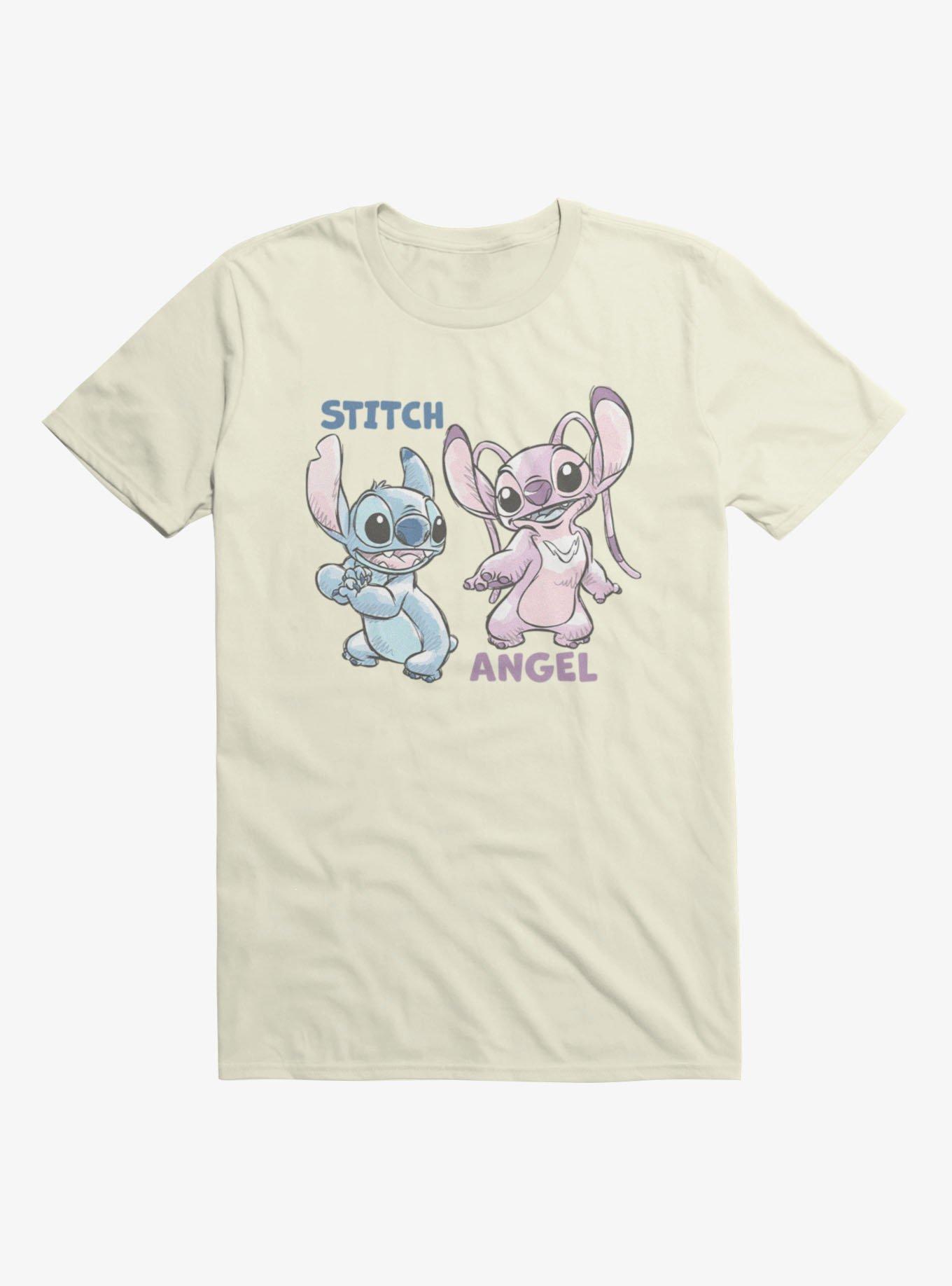 Disney Lilo & Stitch Angel And Stitch Sketches T-Shirt